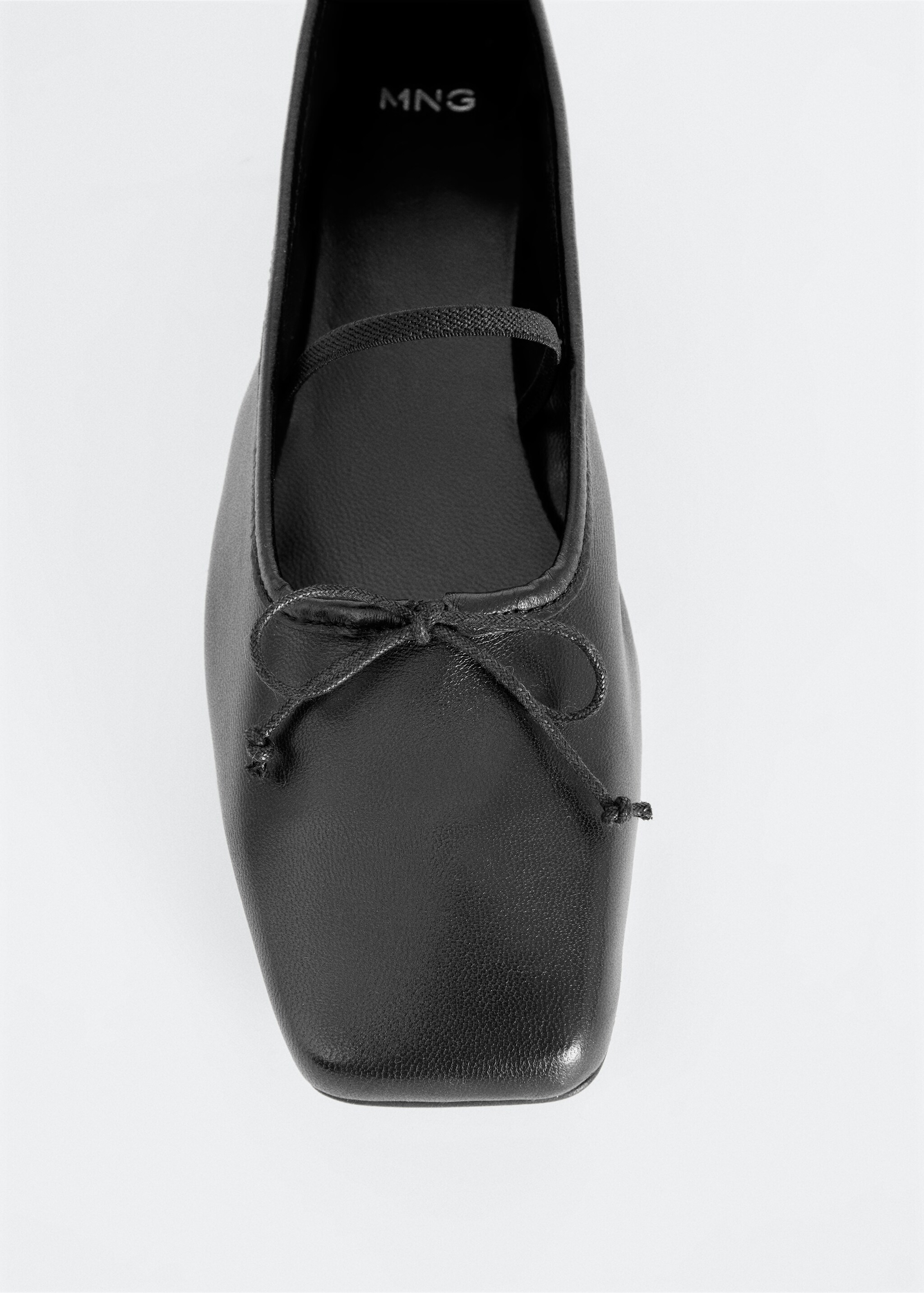 Square-toe leather ballerinas - Details of the article 2