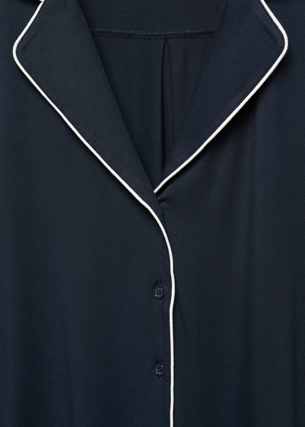 Chemise pyjama lisere contrastant Femme MANGO France La Reunion