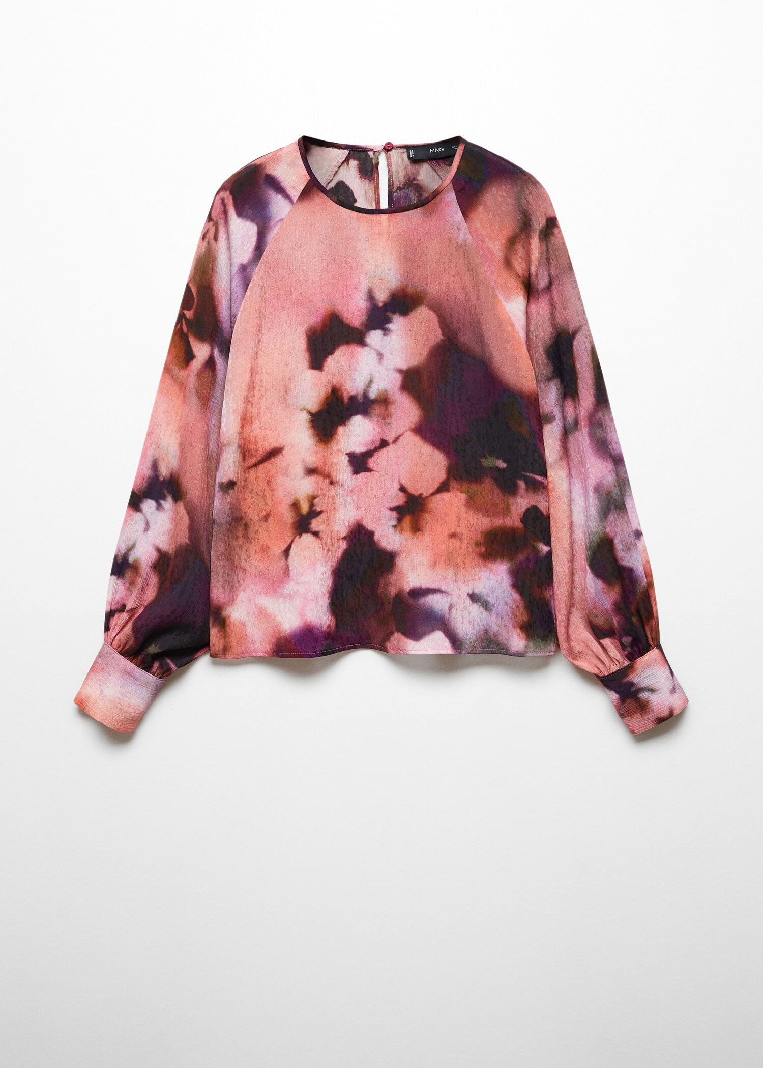 Blouse à fleurs manches bouffantes - Article sans modèle