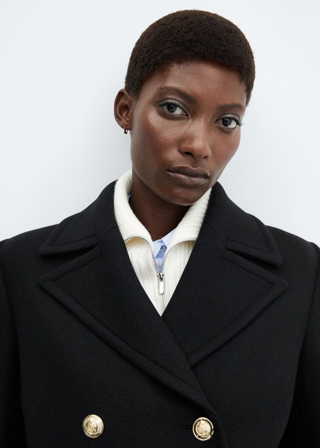 Wool coat with jewel buttons Women MANGO Montenegro