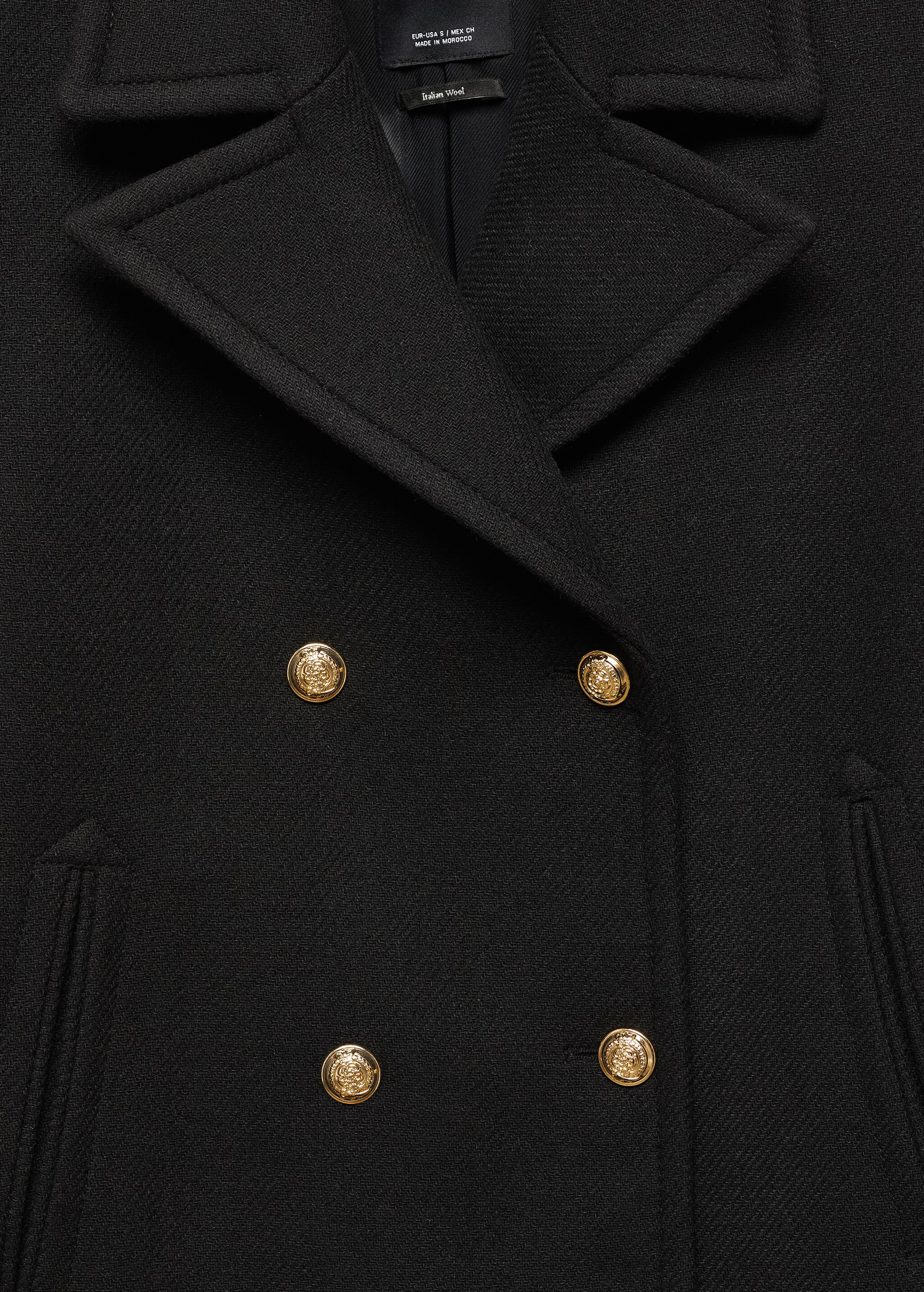 Wool coat with jewel buttons - Details of the article 8