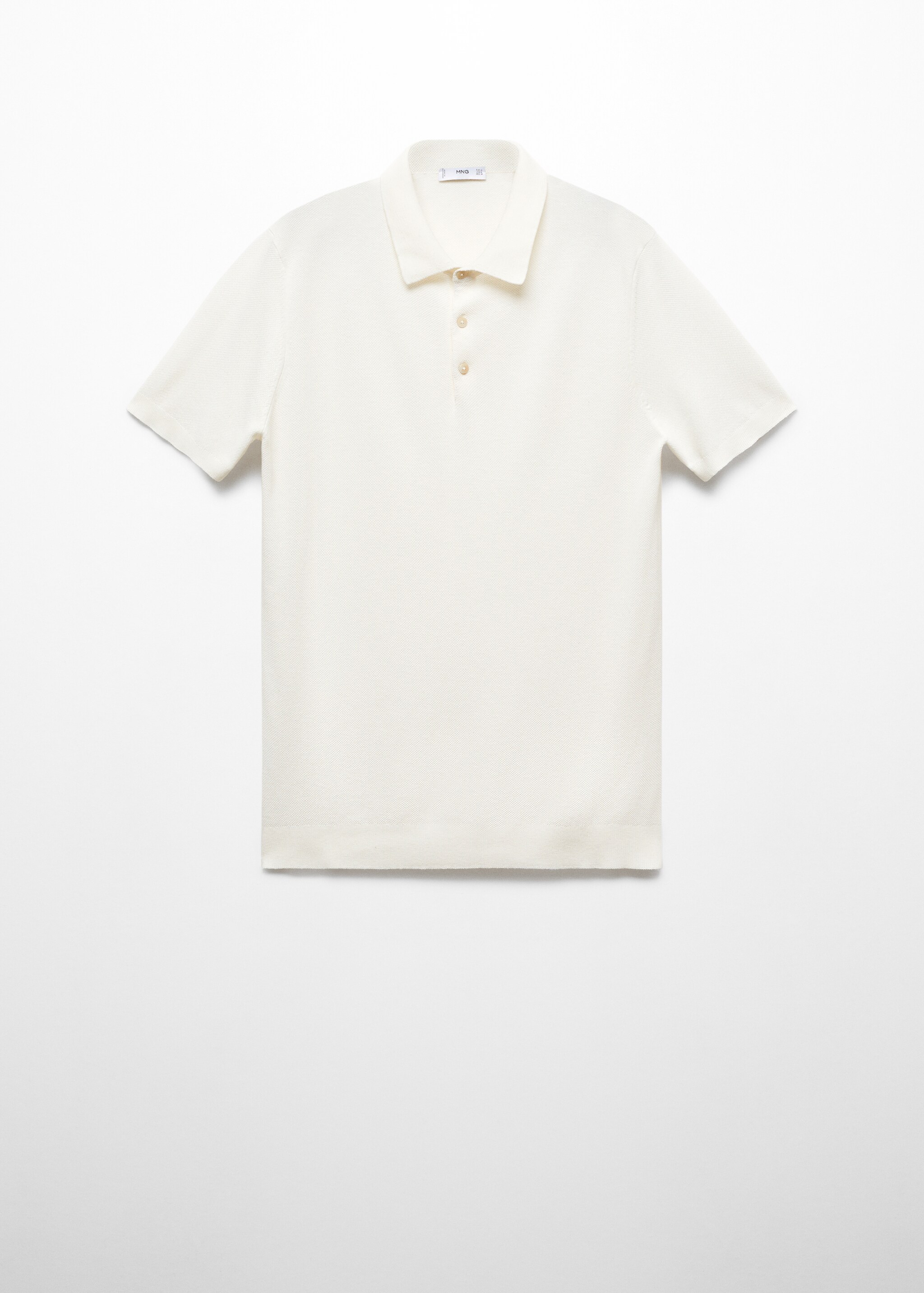 Structured knit cotton polo - Article without model