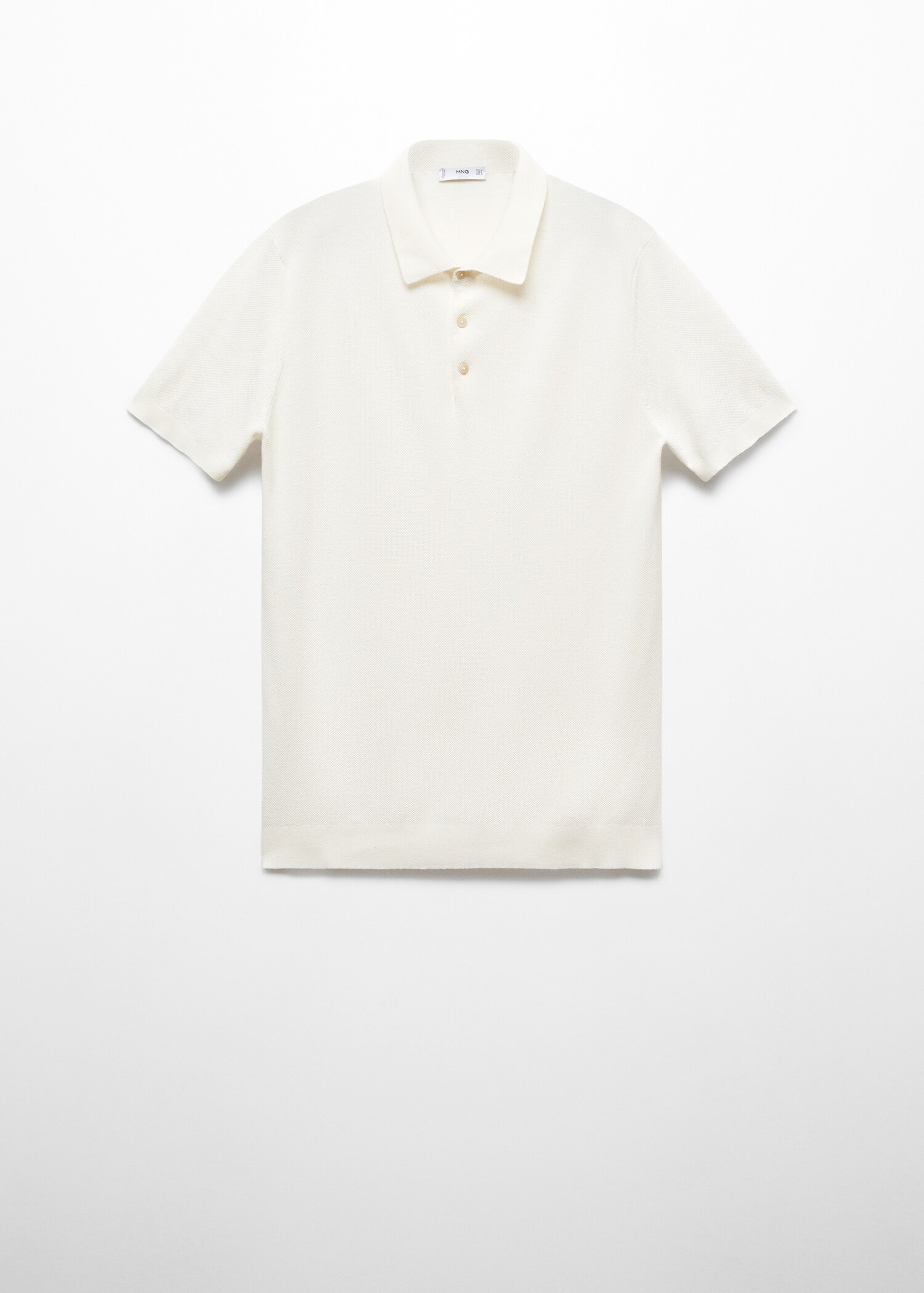 Structured knit cotton polo - Article without model