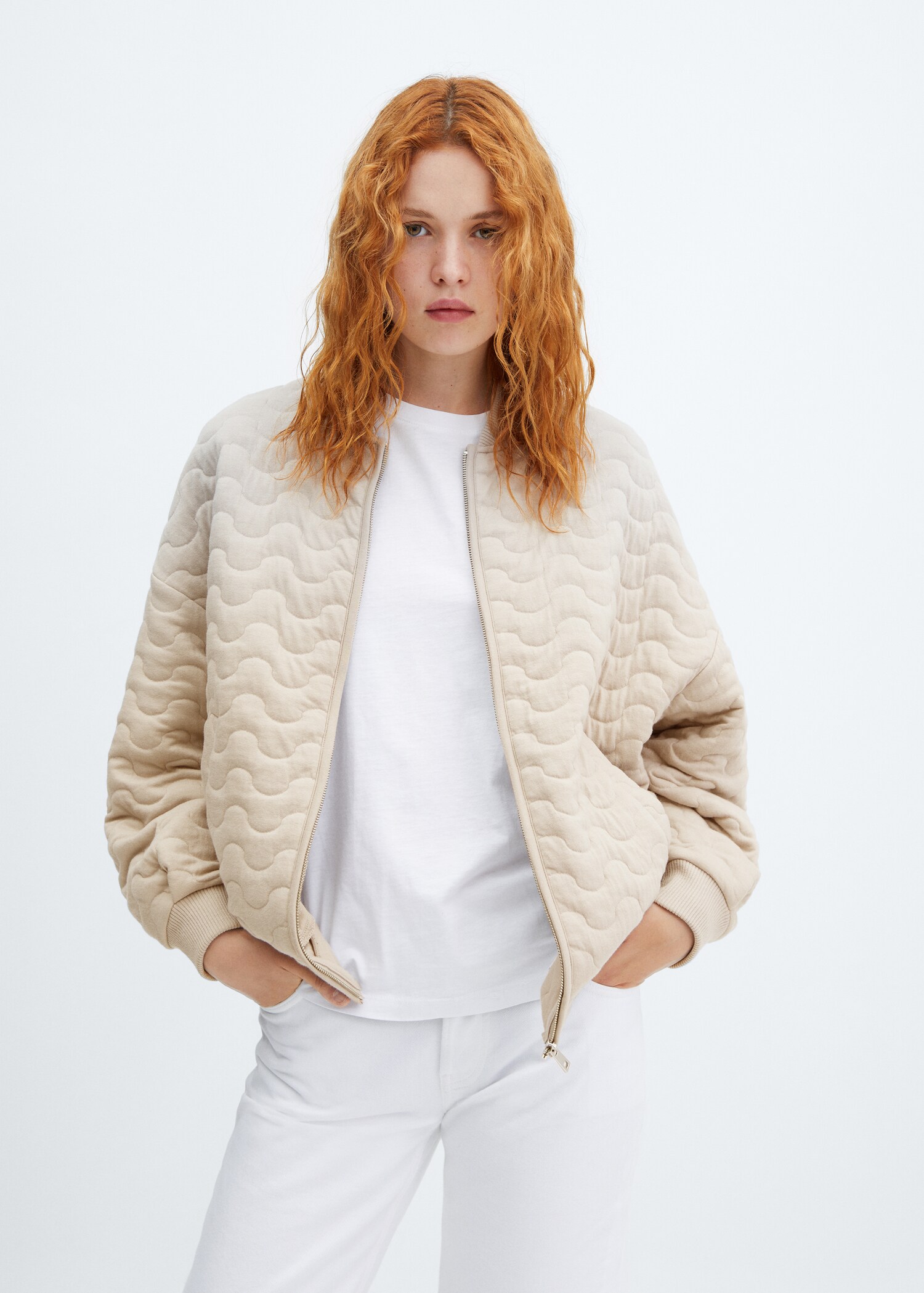 Chaqueta bomber acolchada - Plano medio