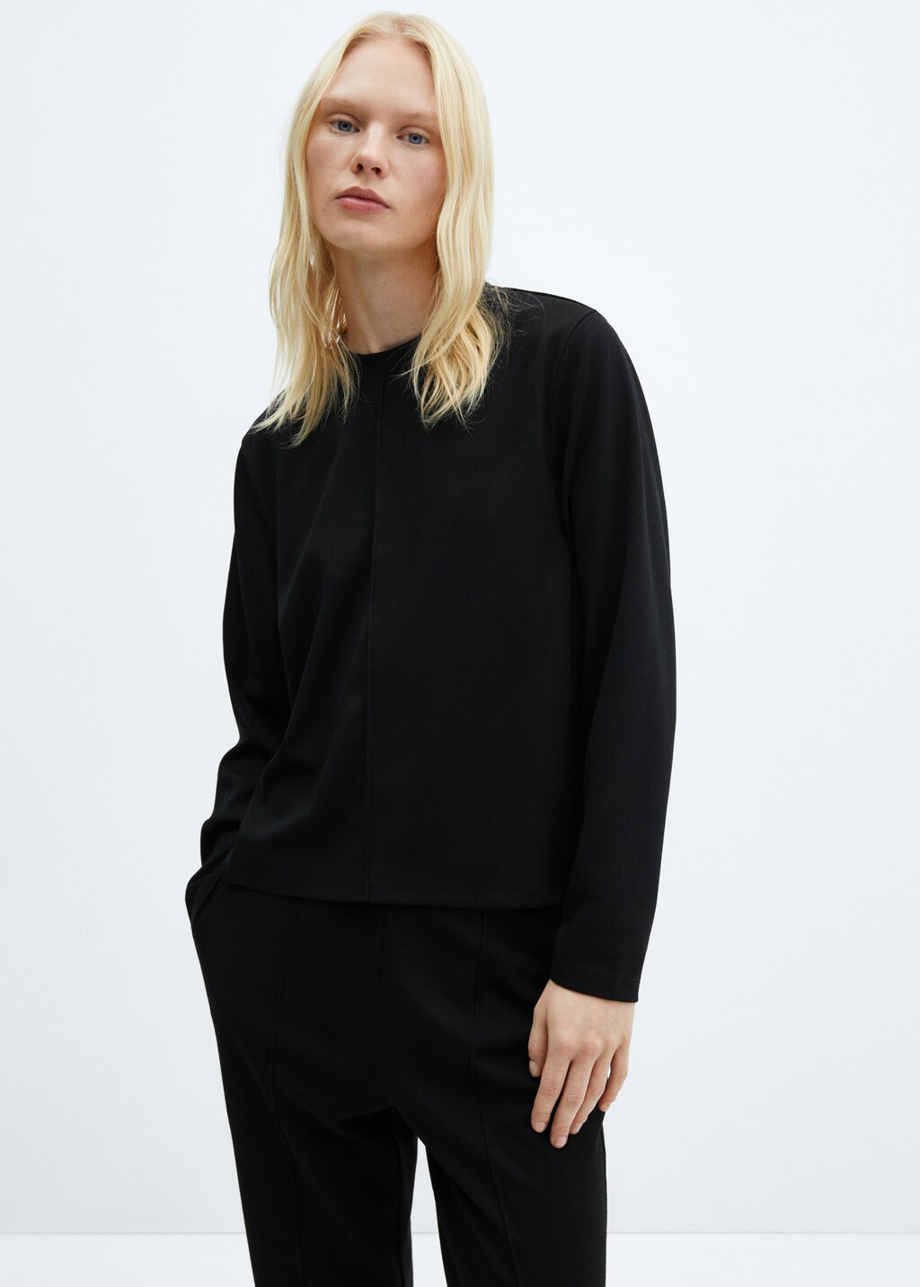 Long black sweatshirt womens clearance