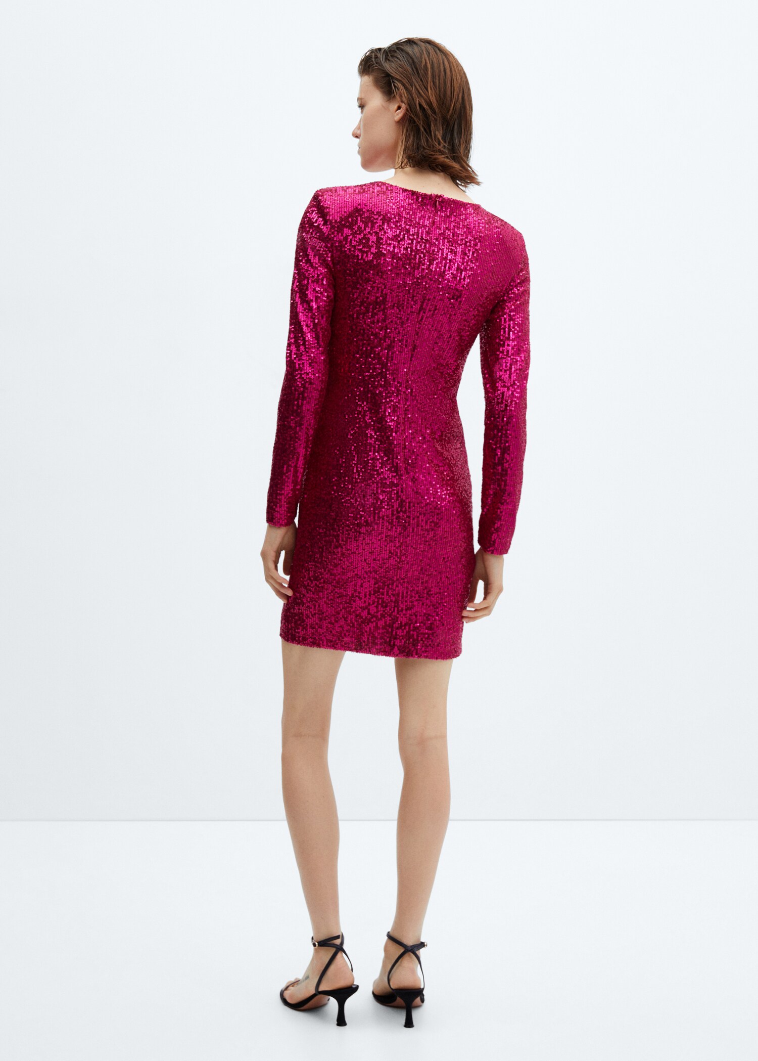 Robe courte ajustée sequins - Verso de l’article