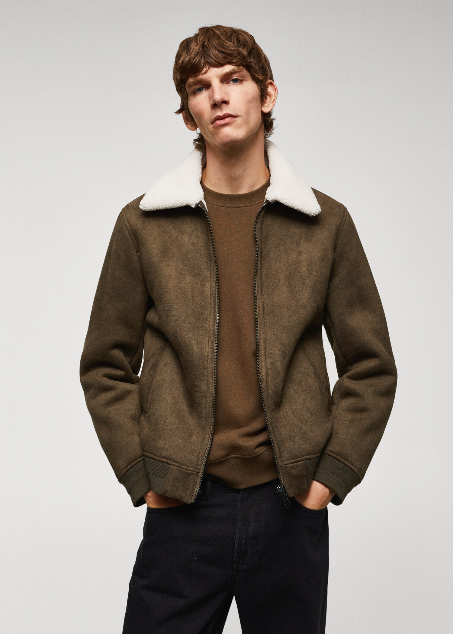Shearling-lined jacket - Medium plane
