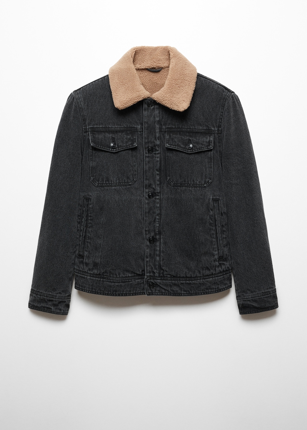 Shearling denim jacket Men MANGO Niger
