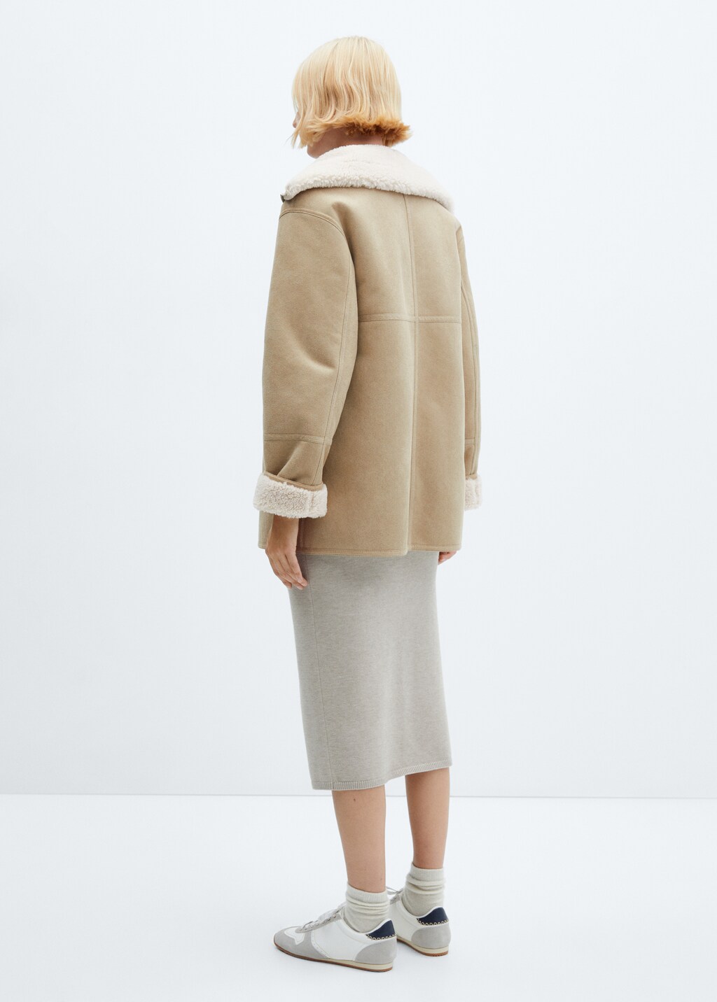 Mango shearling coat online