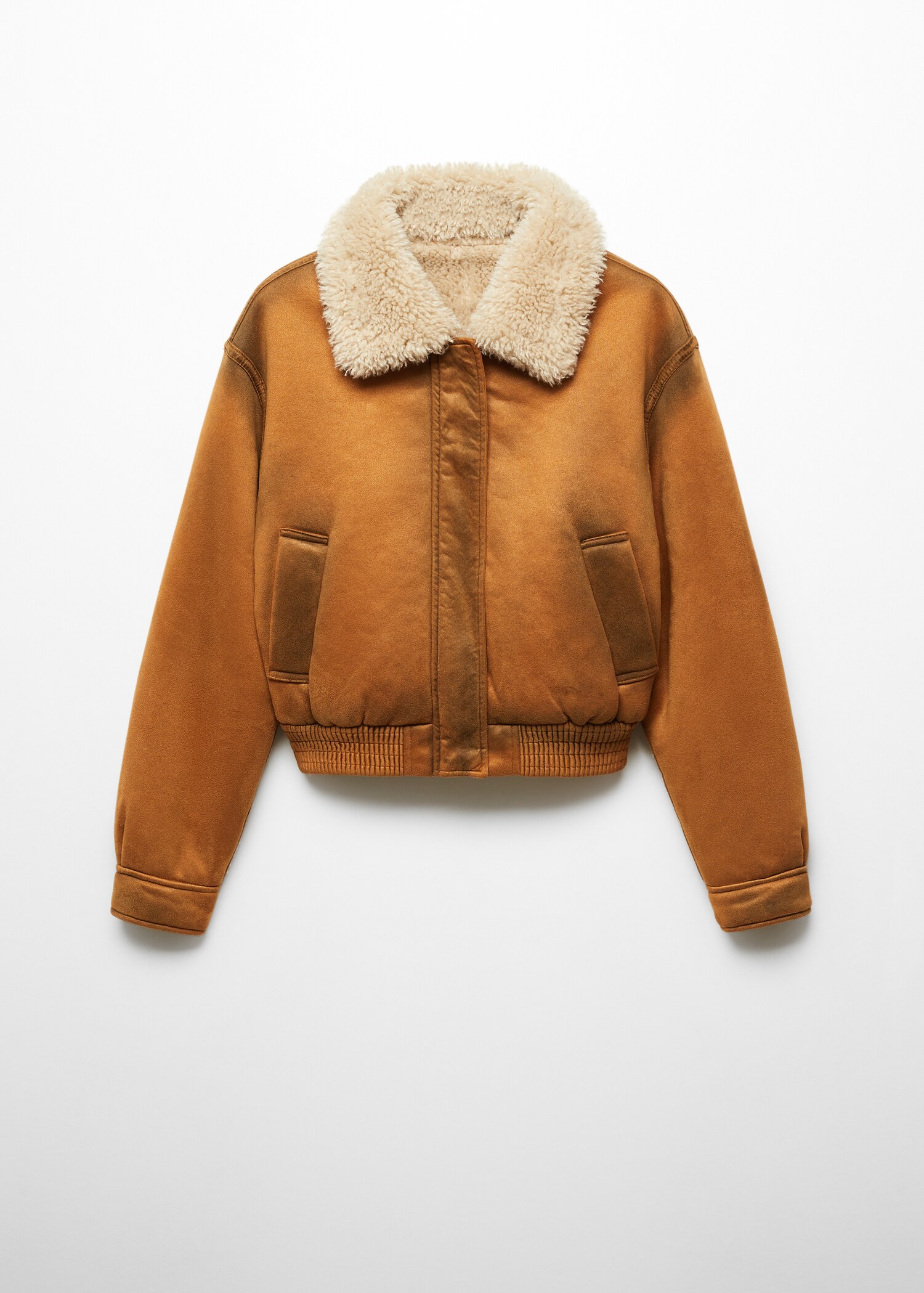 Veste imitation mouton retourné effet usé - Article sans modèle