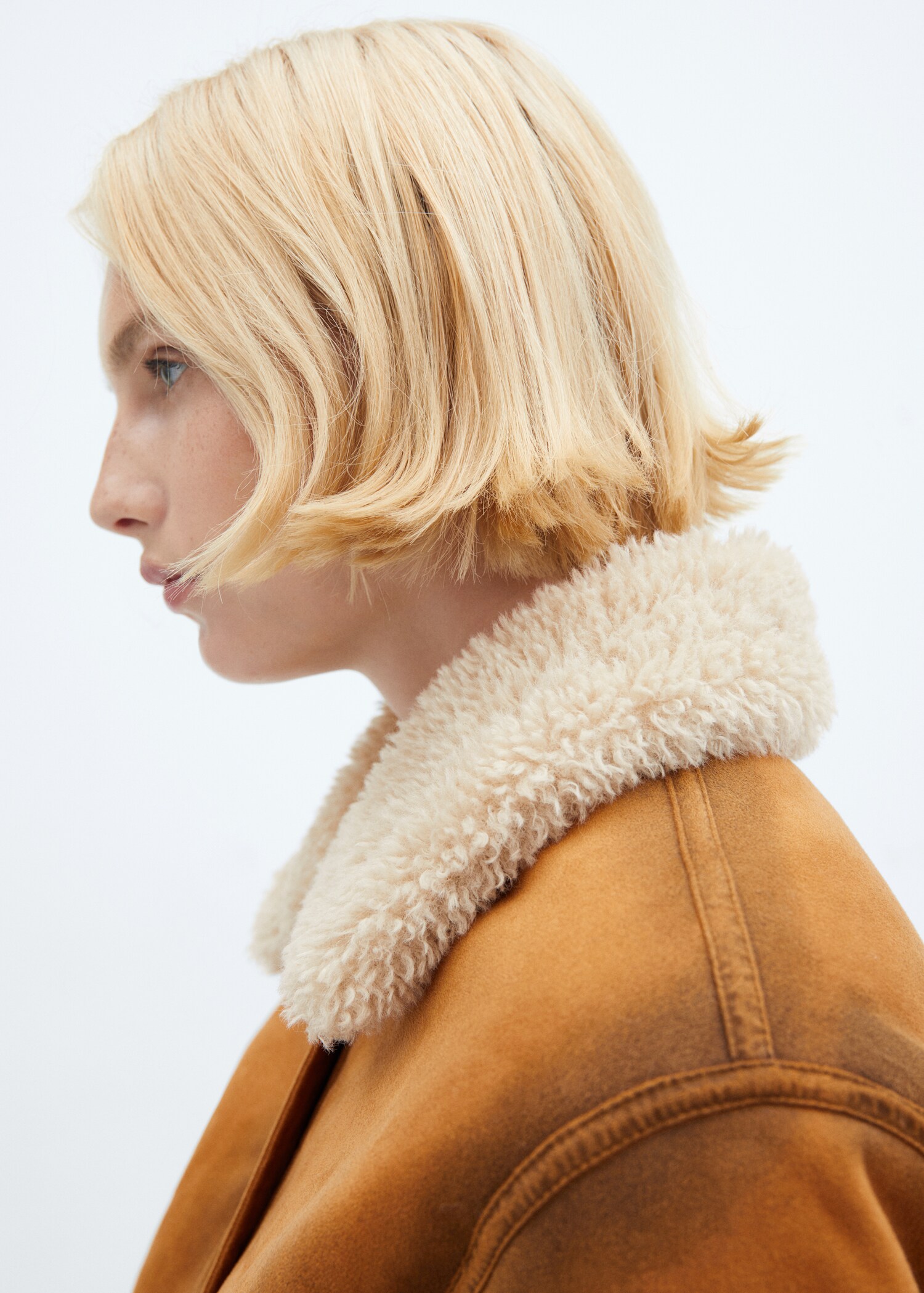 Veste imitation mouton retourné effet usé - Détail de l'article 1