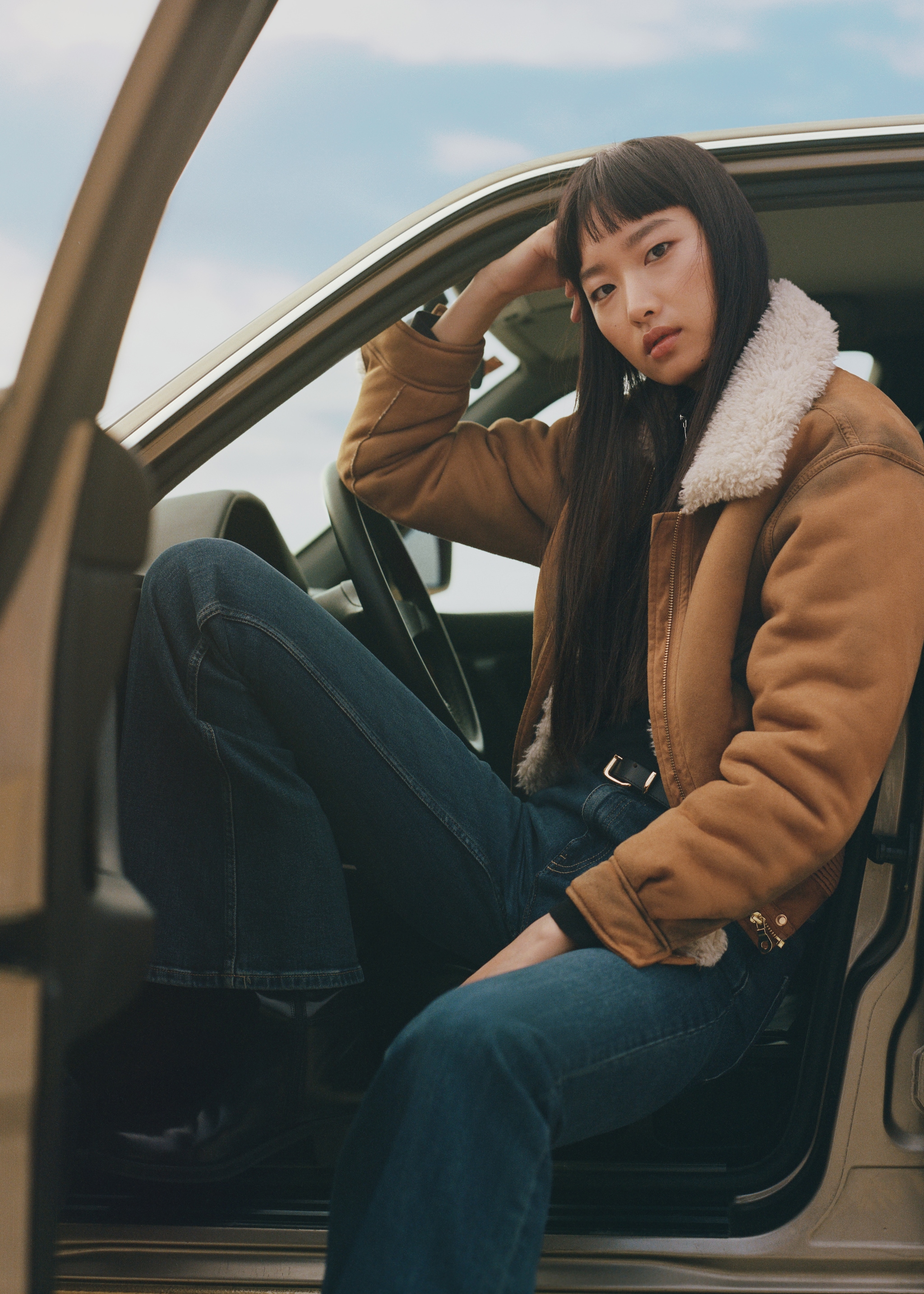 Mango Veste En Jean Interieur Mouton Femme Veste Imitation Mouton