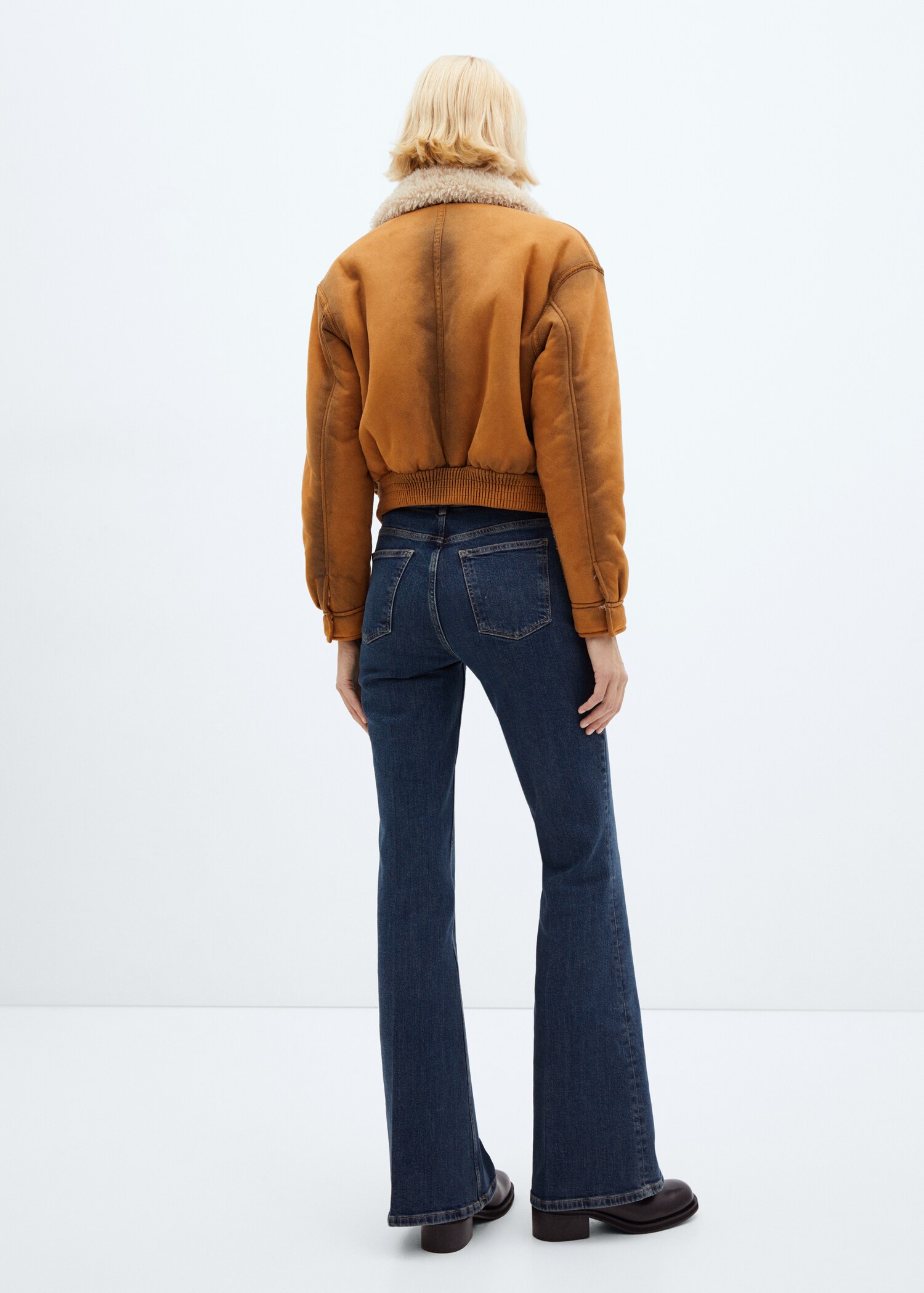 Veste imitation mouton retourné effet usé - Verso de l’article