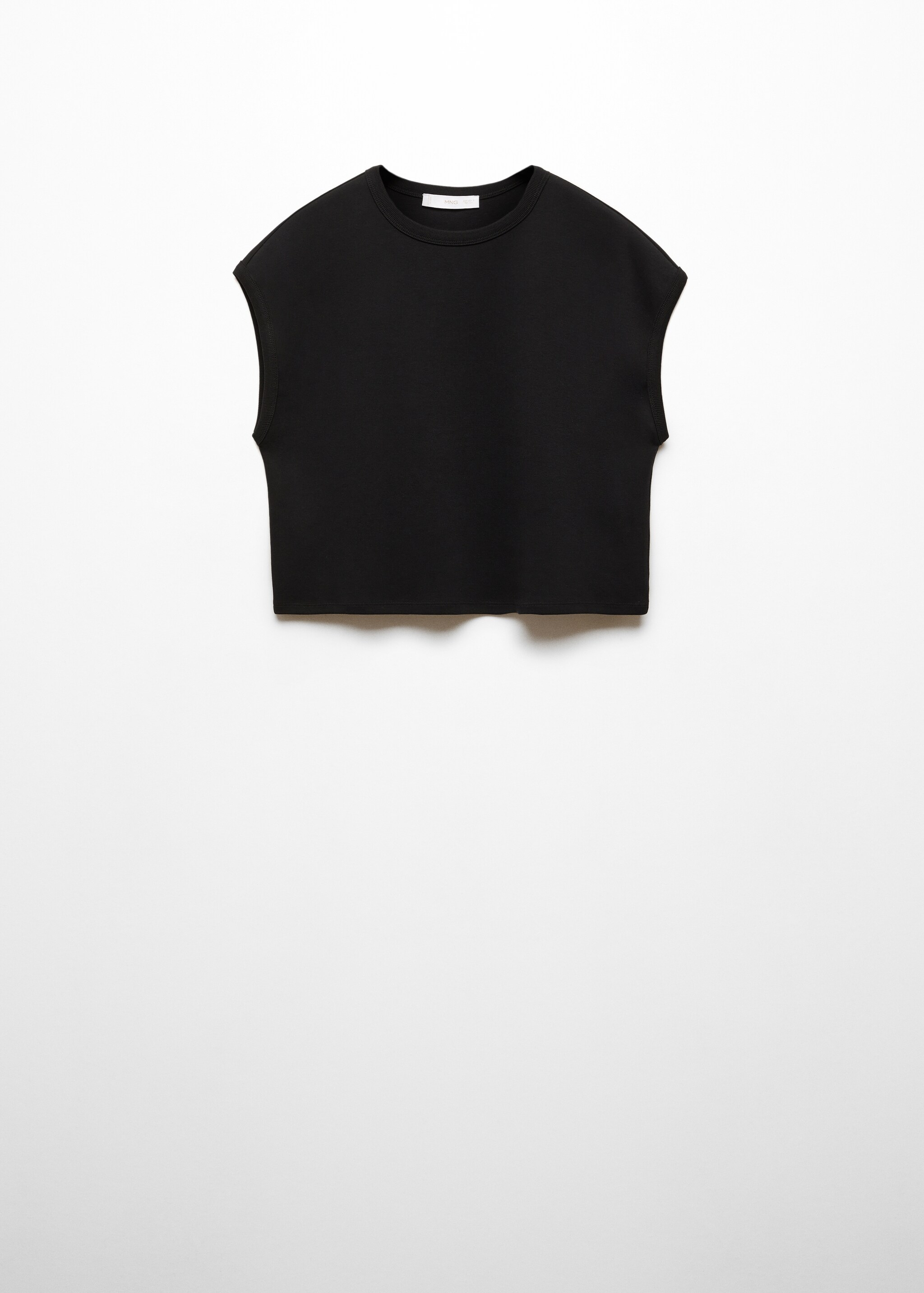 Cotton sleeveless t-shirt - Articol fără model