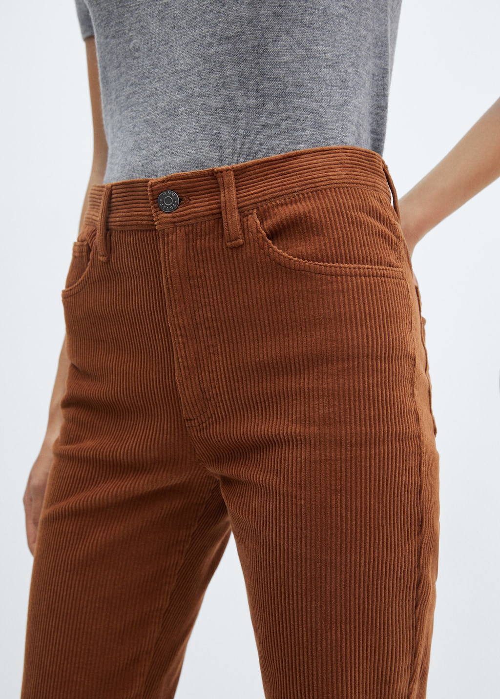 Pantalon velours cotelé femme mango hotsell