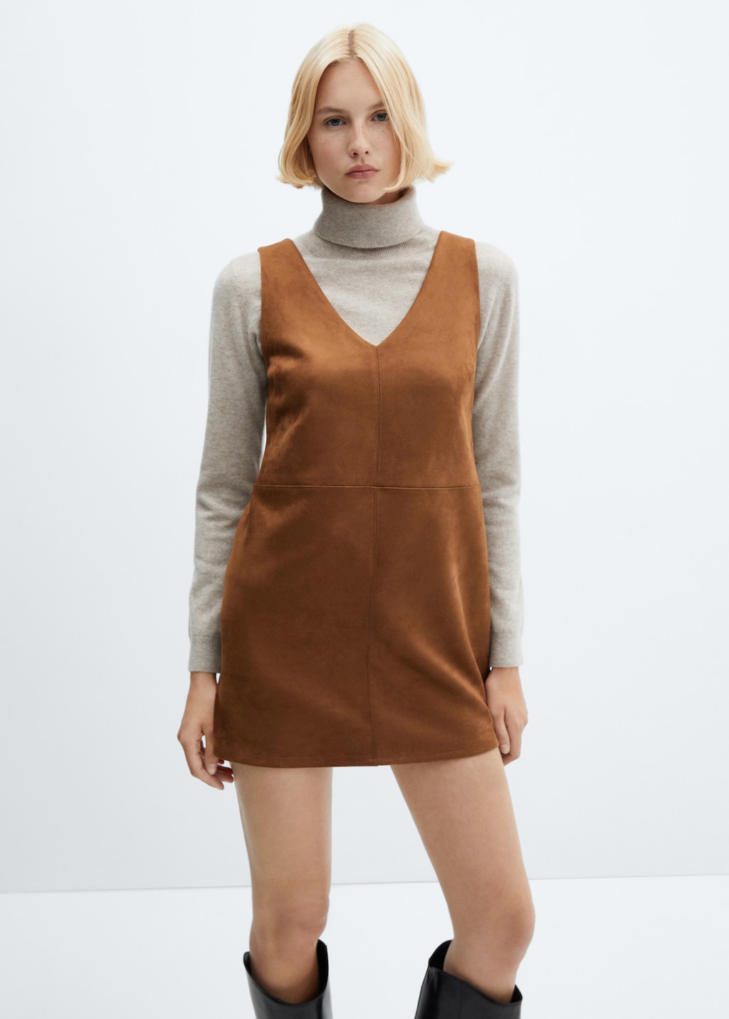 Straight suede dress Women MANGO China