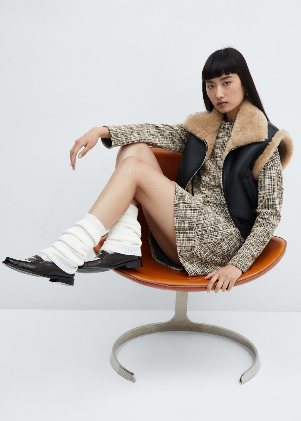 Jupe tweed chinee Femme MANGO France La Reunion