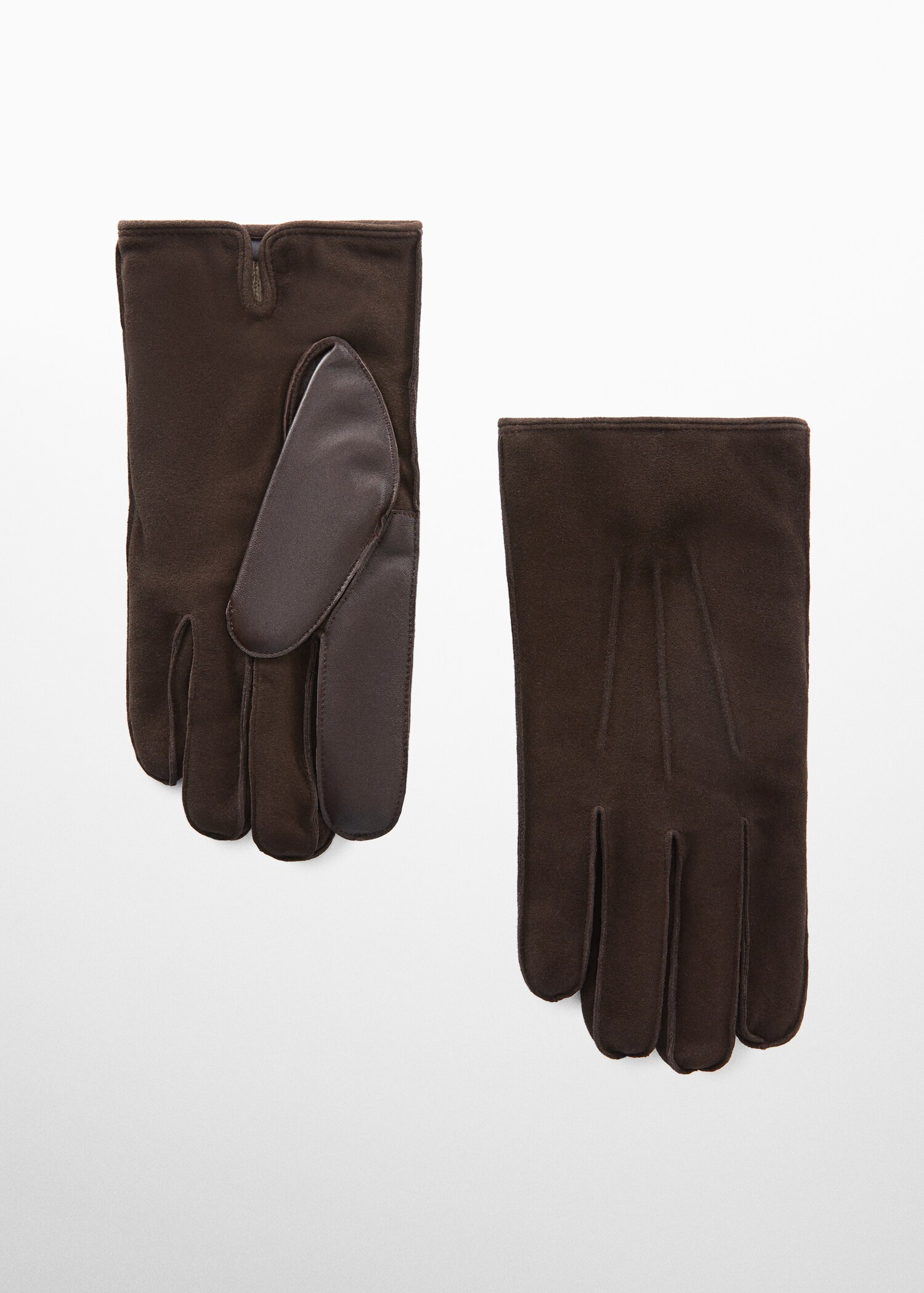 Suede leather gloves with wool lining - Article without model