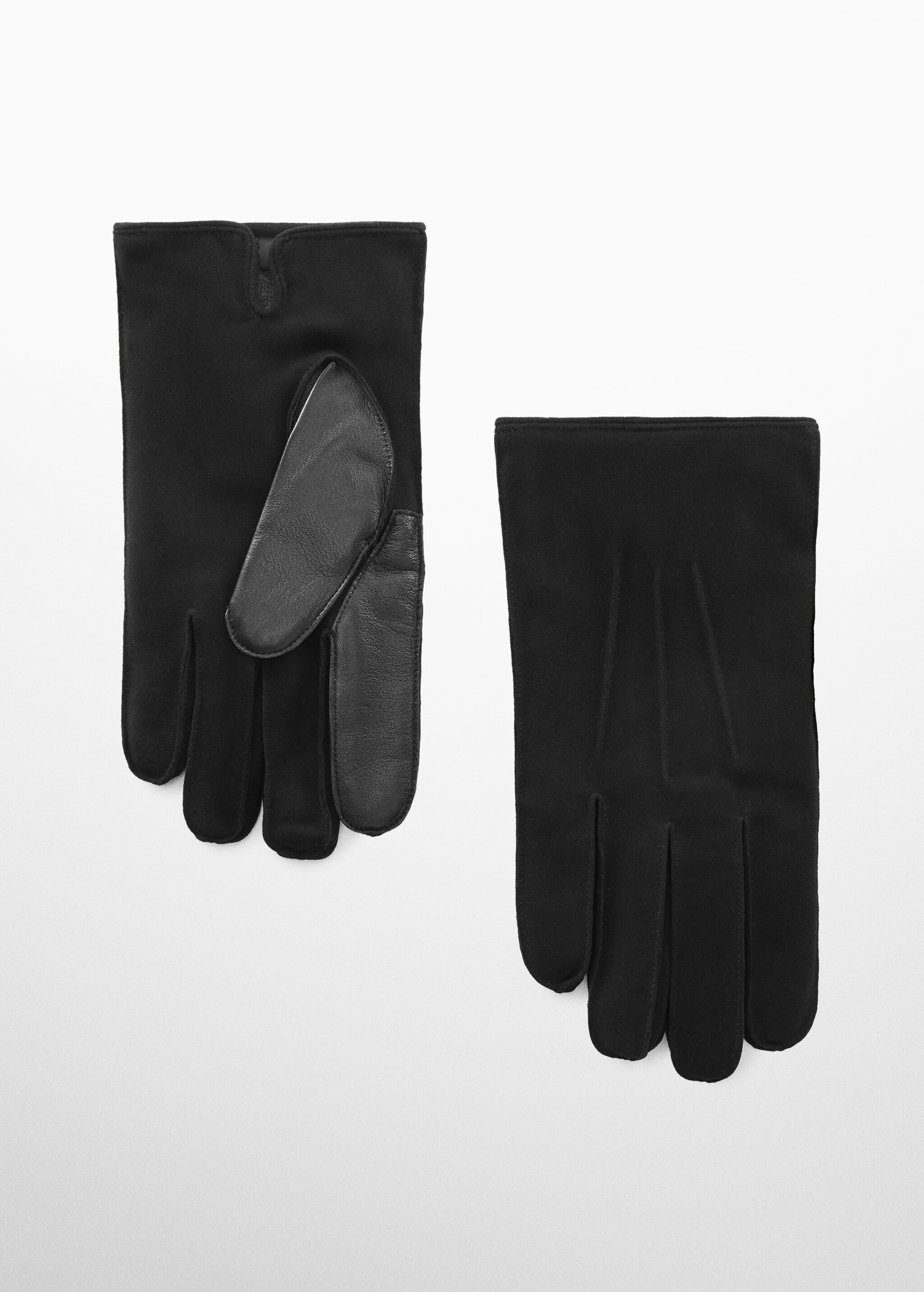 Suede leather gloves with wool lining - Article without model