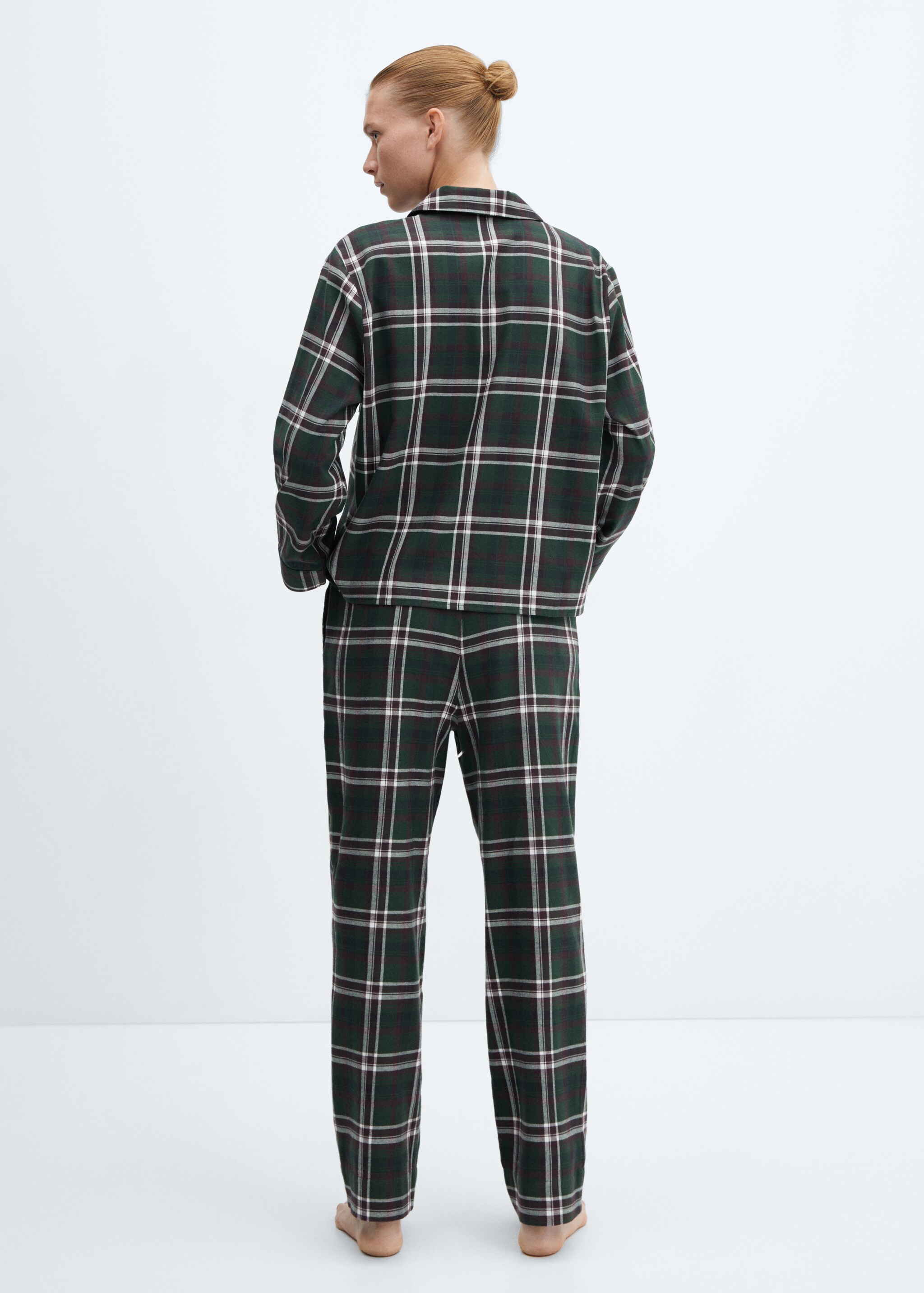 Camisa pijama algodón franela - Reverso del artículo
