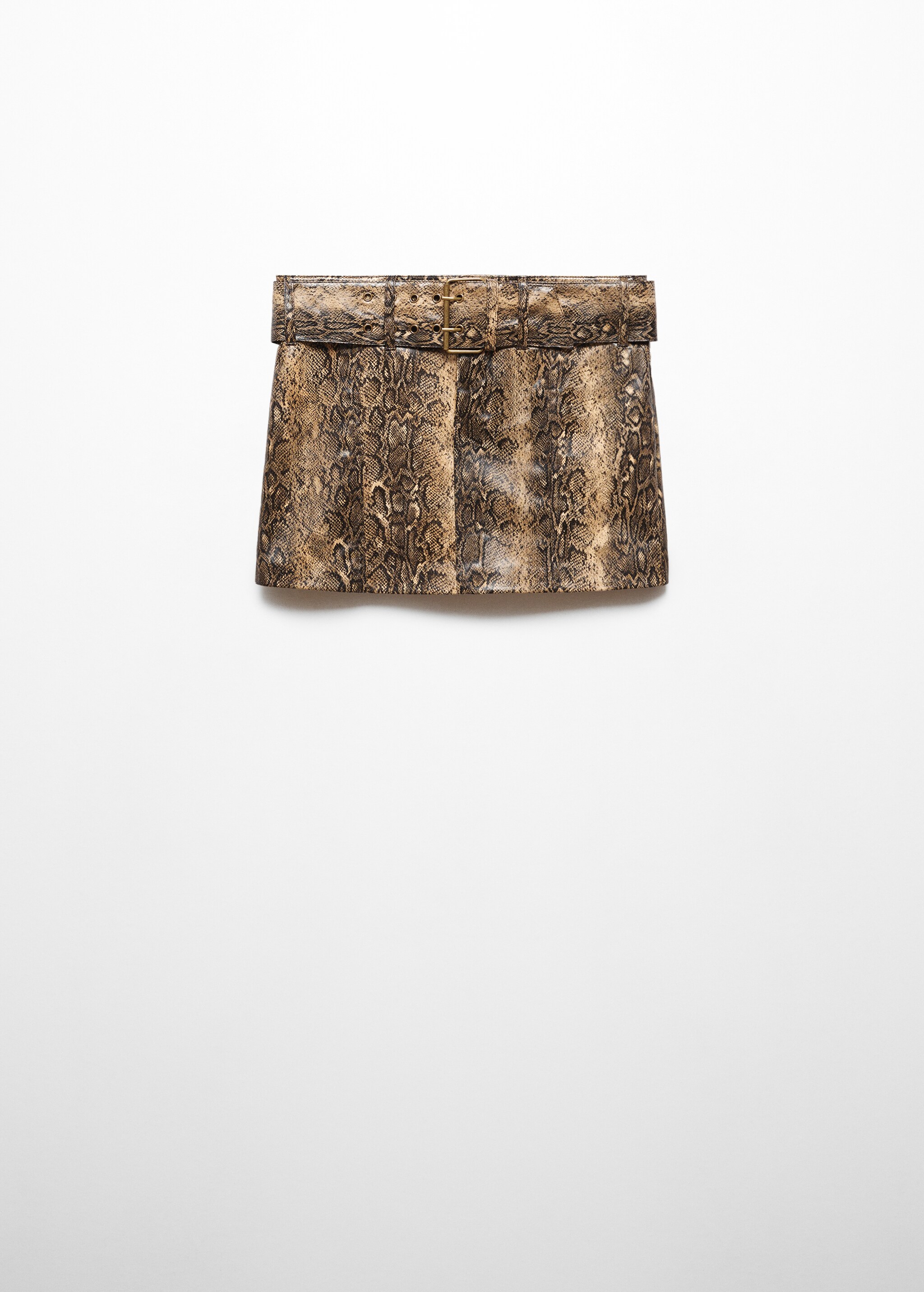 Animal-print mini-skirt with belt - Article without model