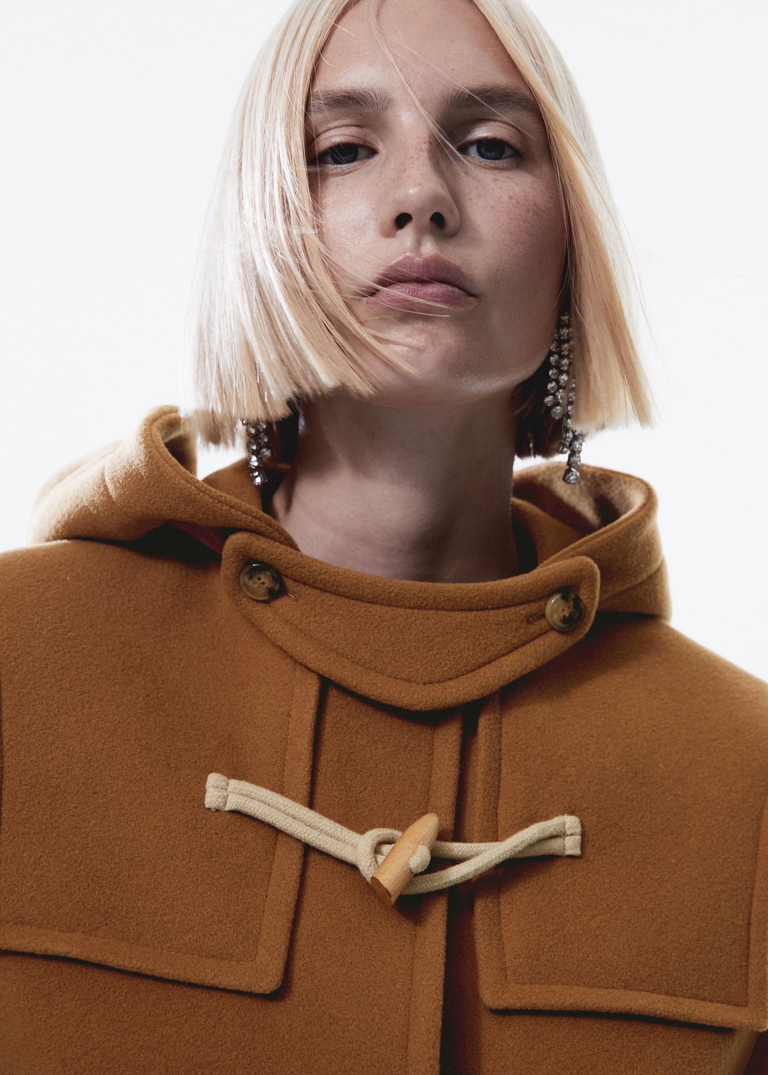 Wool Coats Duffle Coat Femme Camel Maxi Camel Pure Wool Coat With