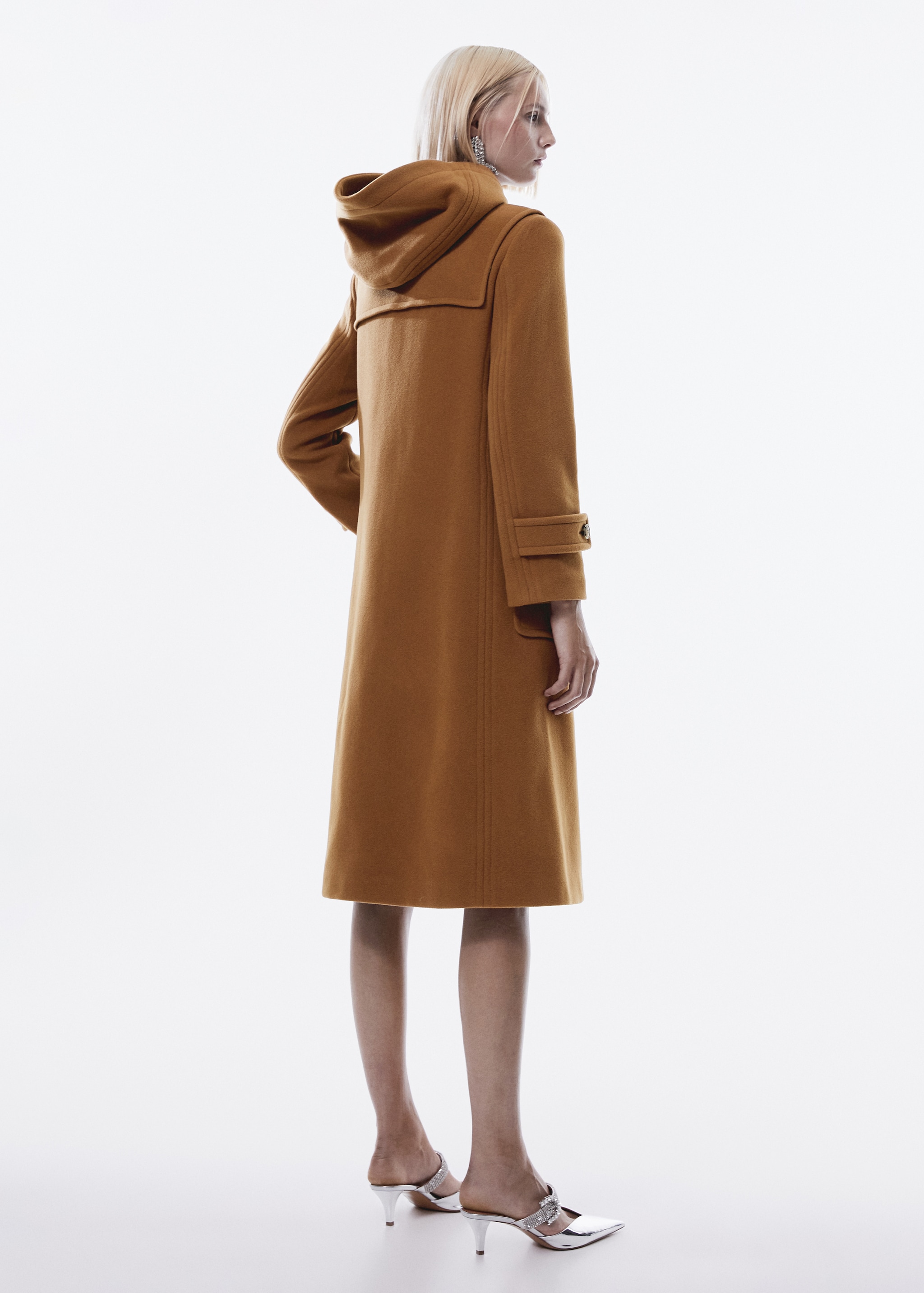 Duffle-coat en laine à capuche Femme MANGO Niger