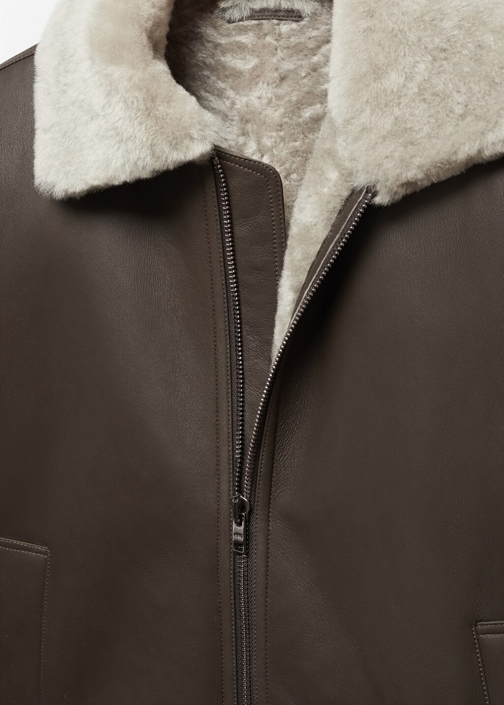 Veste aviateur cuir double face Homme MANGO Niger