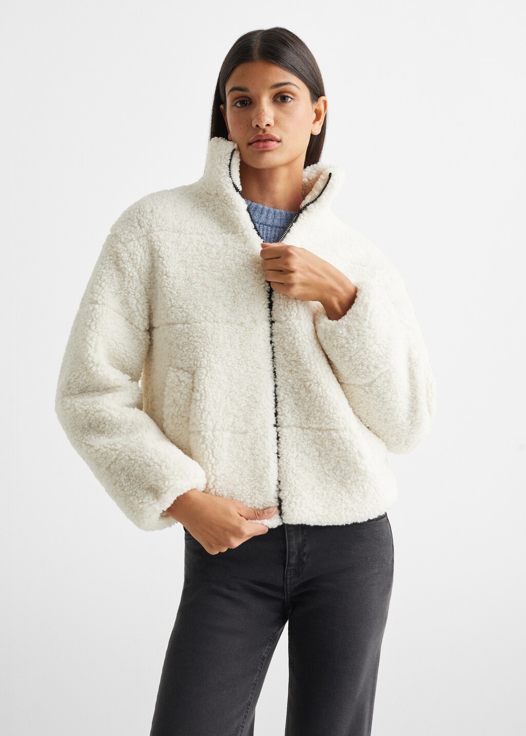 Faux shearling coat