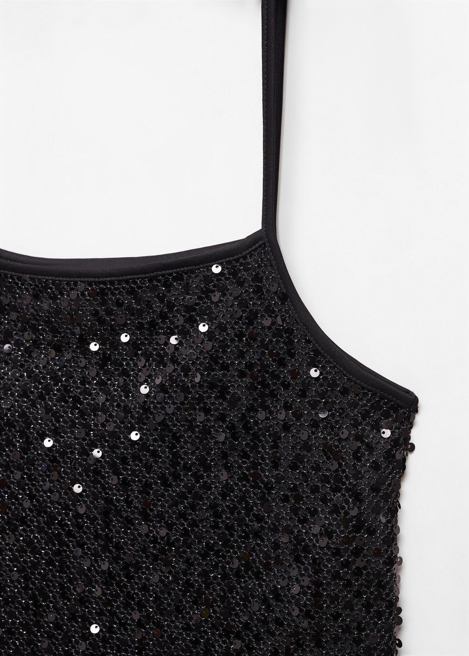 Sequin top with spaghetti strap  - Details of the article 8