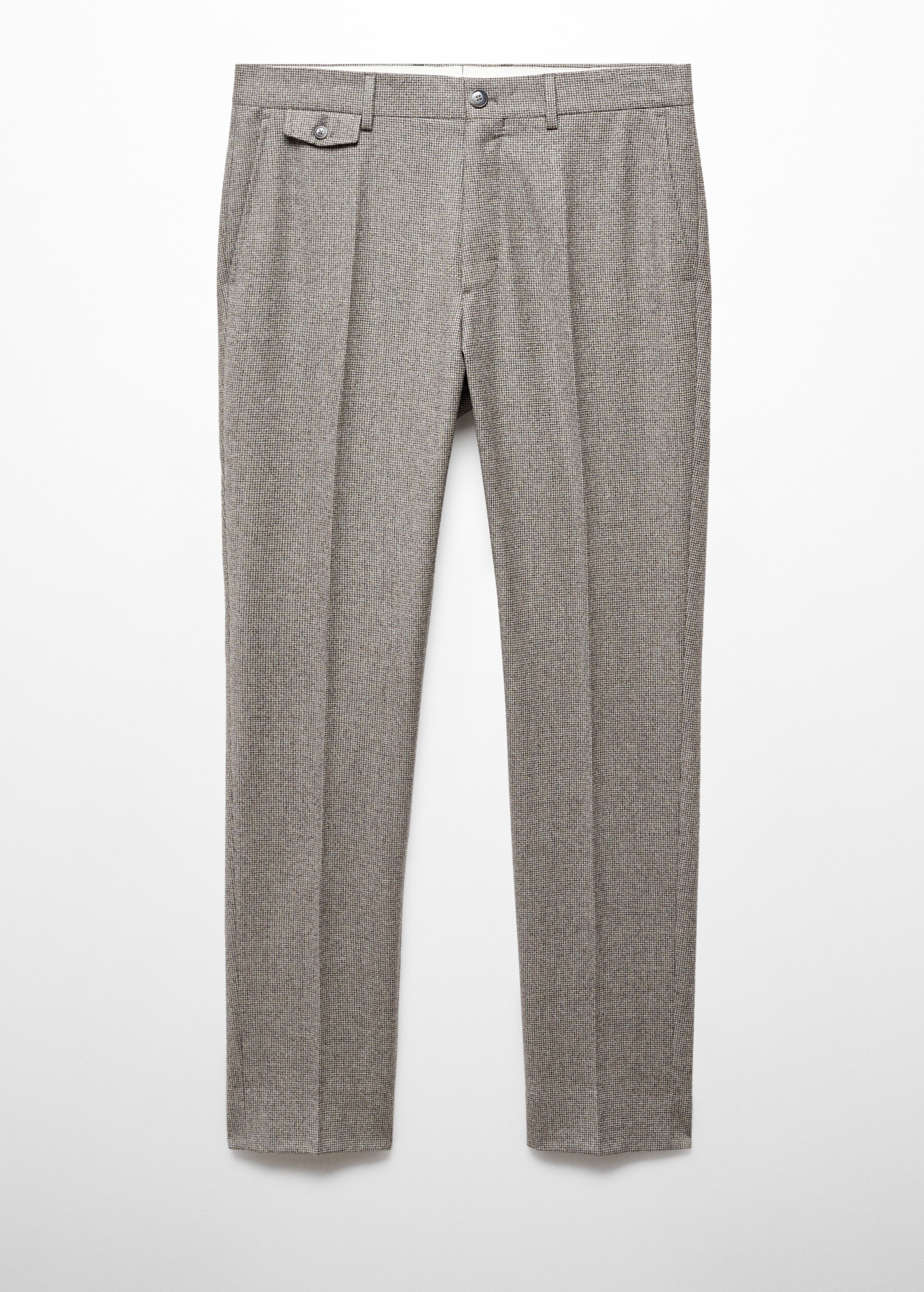 100% virgin wool micro-houndstooth trousers - Article without model