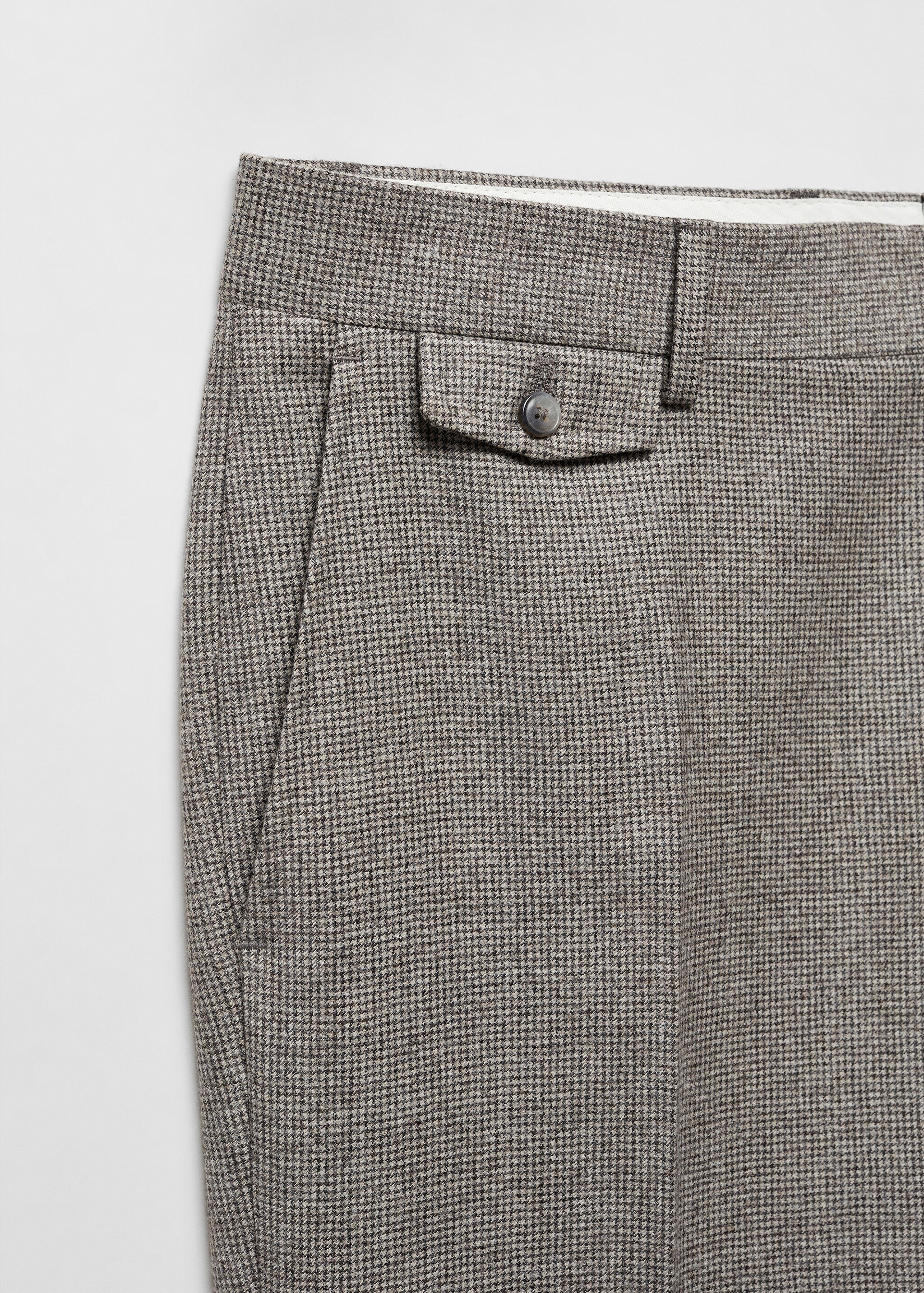 100% virgin wool micro-houndstooth trousers - Details of the article 8