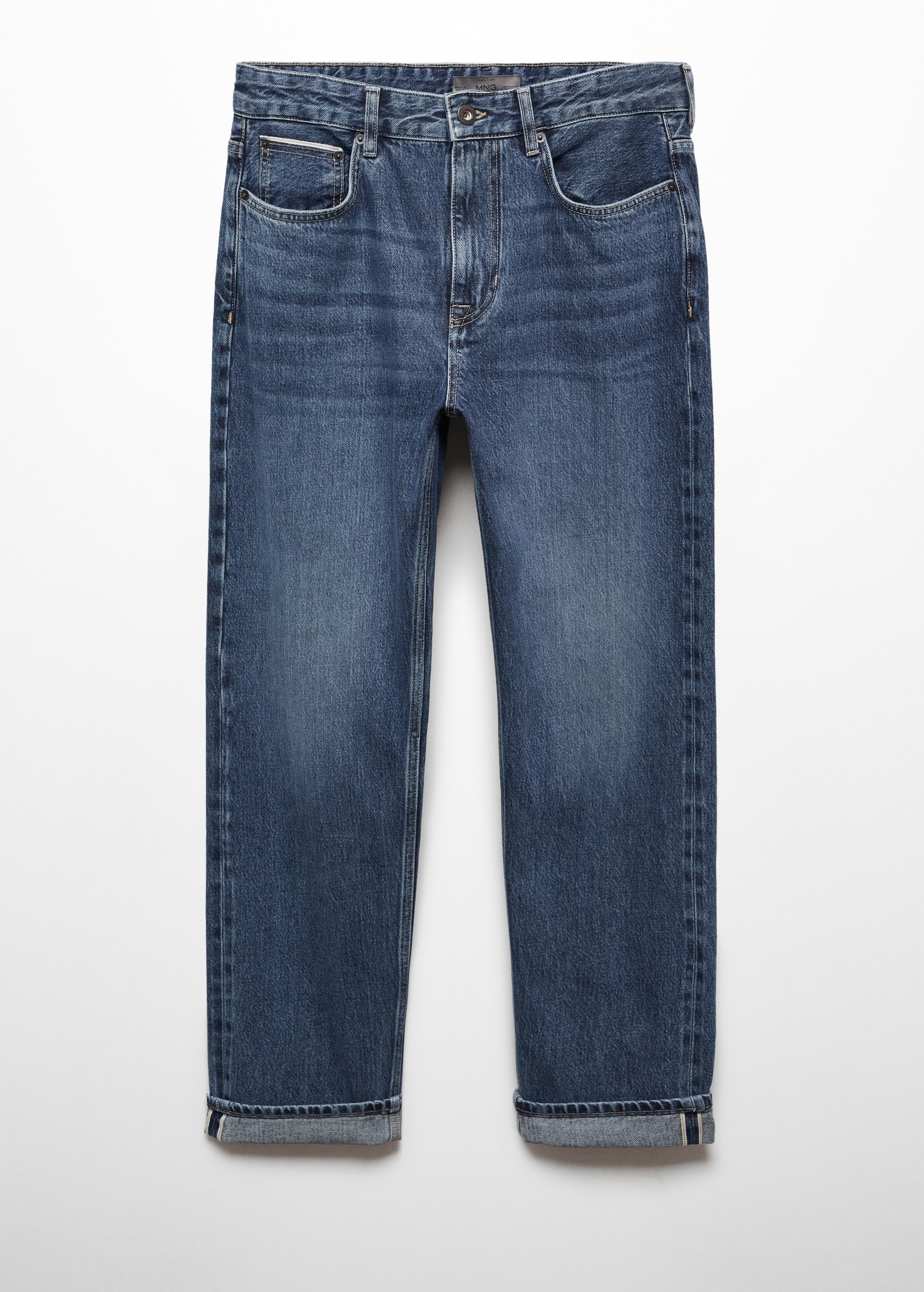 Straight-fit selvedge jeans MANGO Niger - Main Image