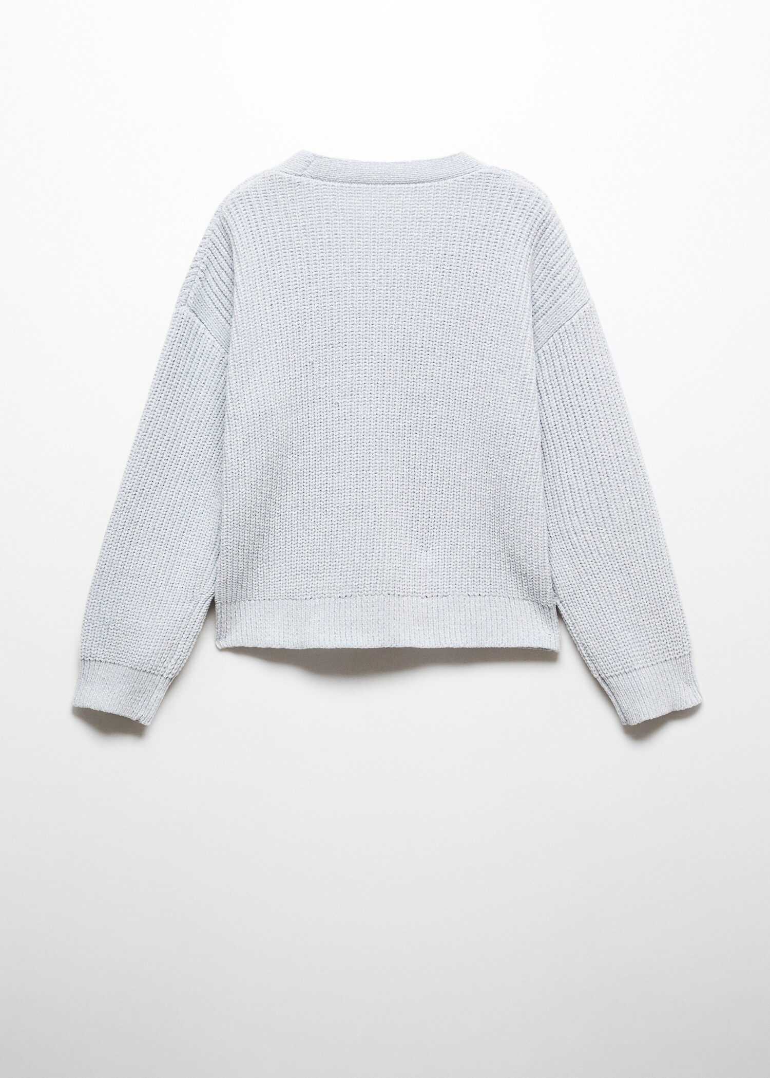 Chenille knitted cardigan - Зворотна сторона товару