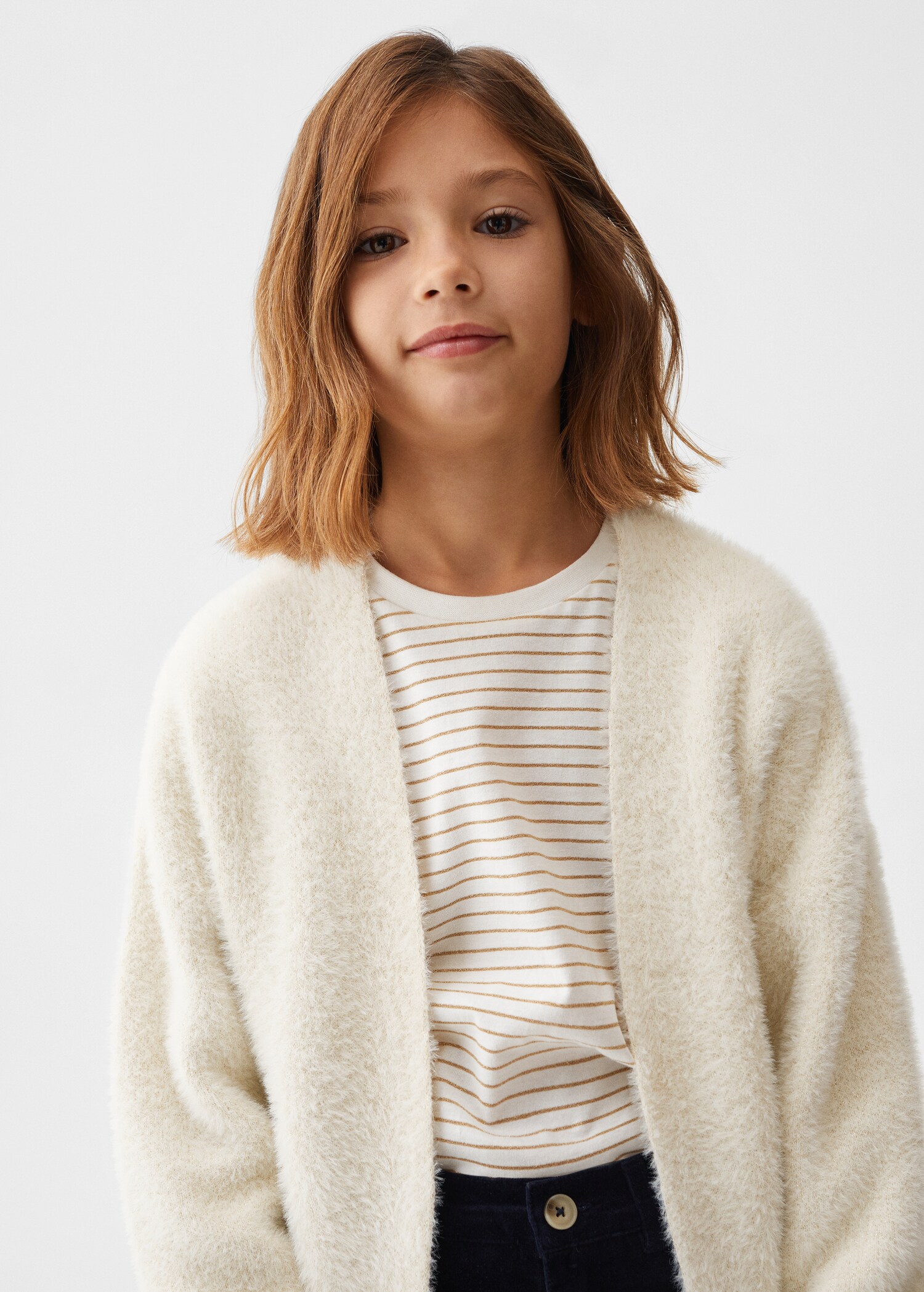 Cardigan com textura e efeito de pelo - Pormenor do artigo 1
