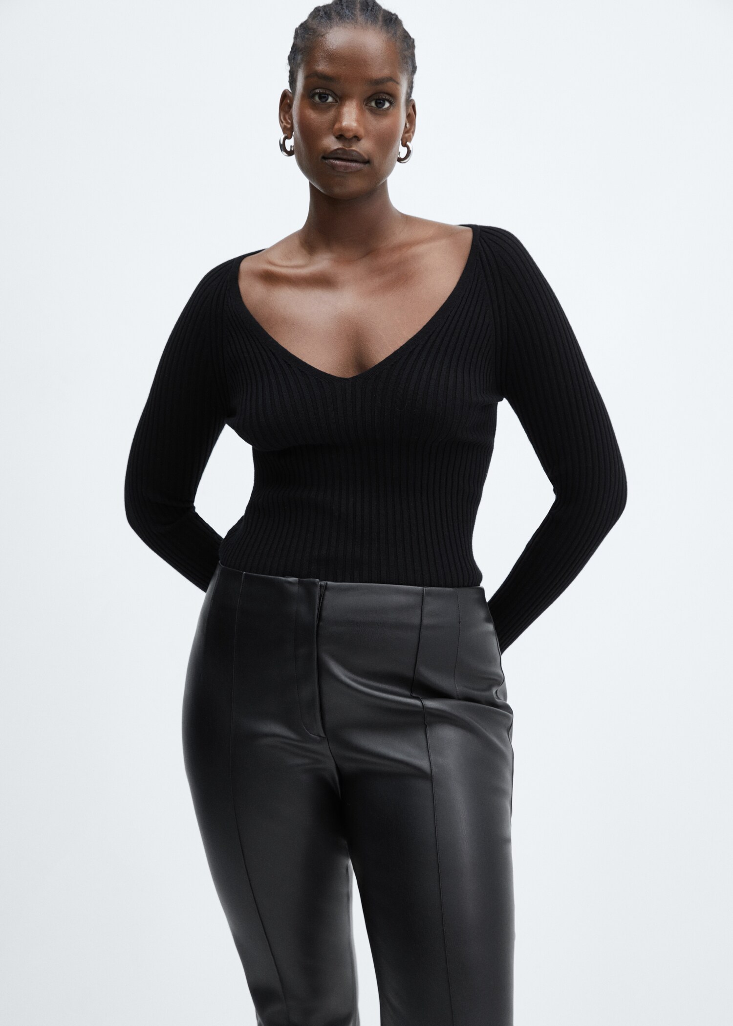 Deri görünümlü skinny pantolon - Ürün detayı 5
