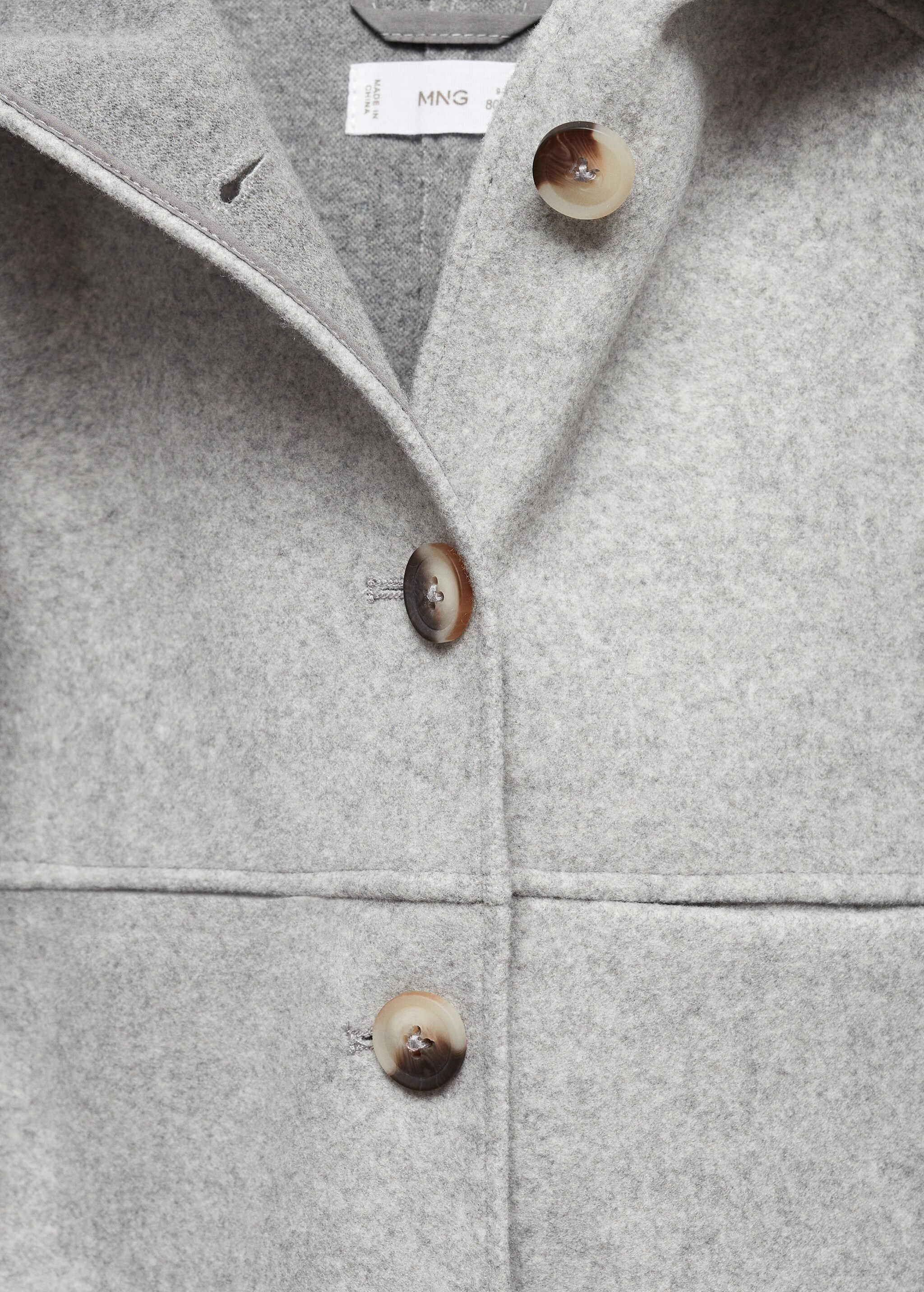 Hooded button coat - Details of the article 8