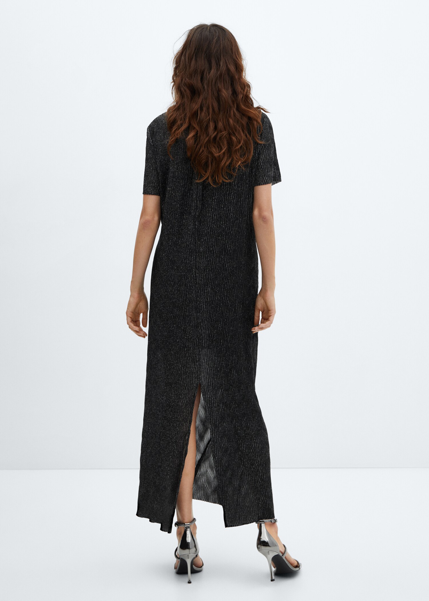 Vestido lúrex abertura - Reverso del artículo