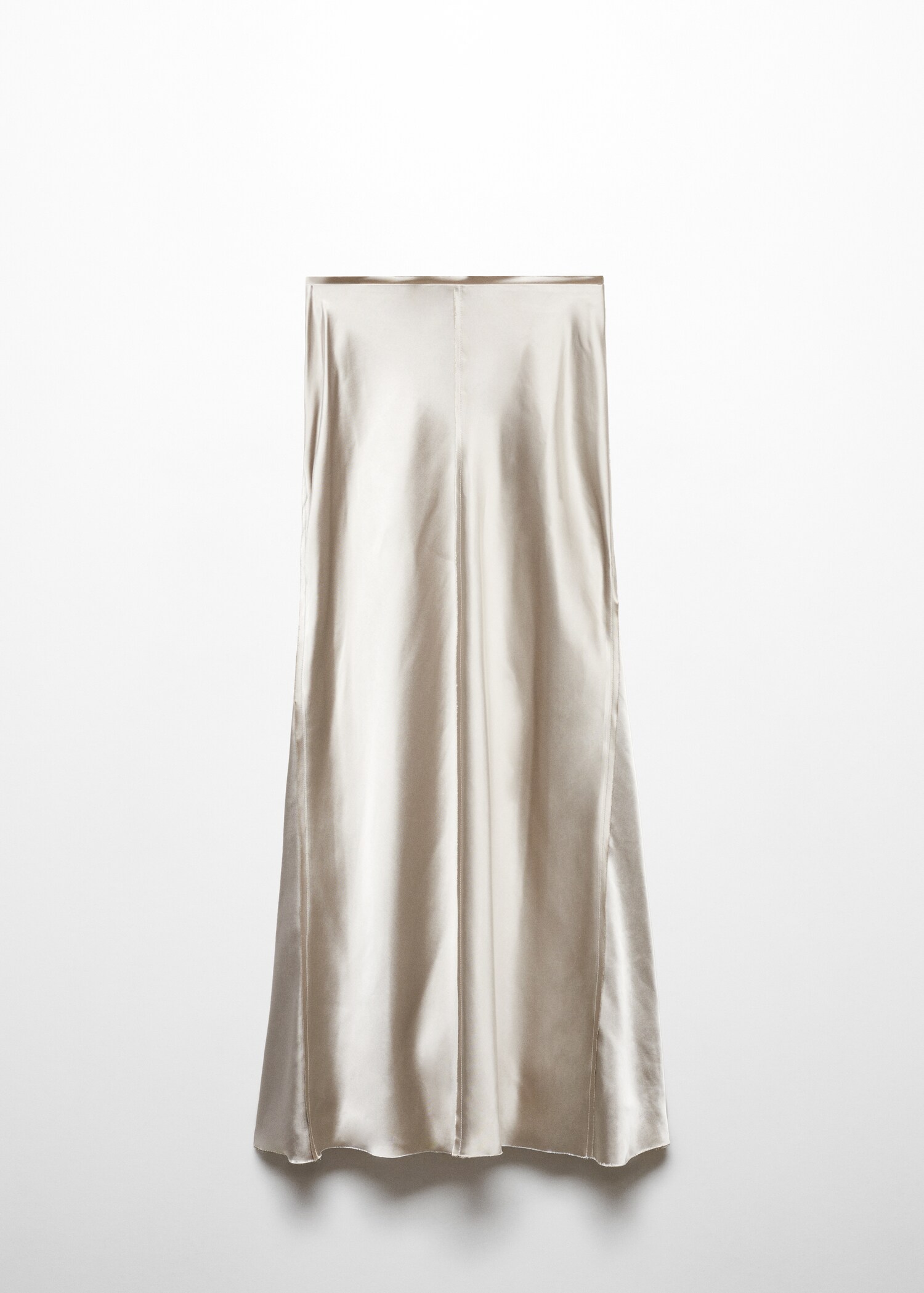 Satin skirt with frayed hem - Article without model