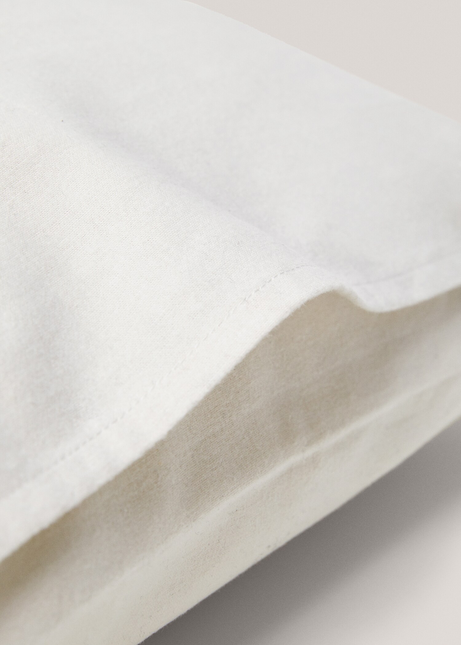 Plain flannel pillowcase 50x75cm - Details of the article 3