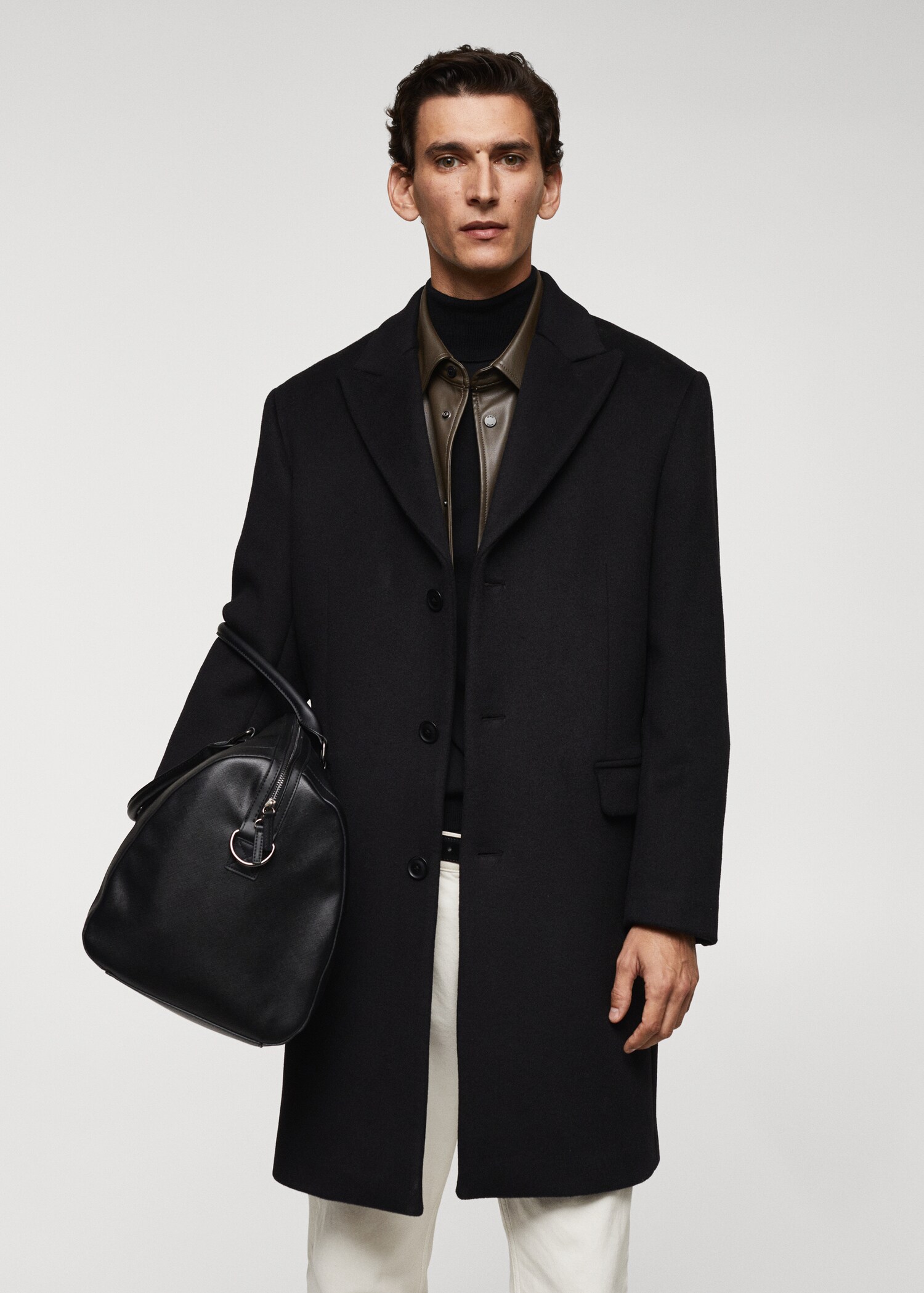  Regular fit wool coat - Medium plane