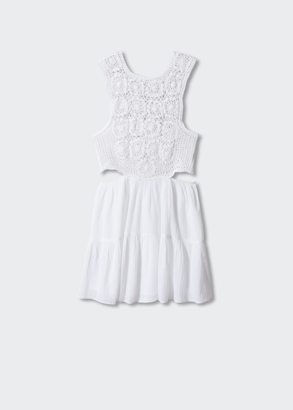 Grey crochet 2025 skater dress