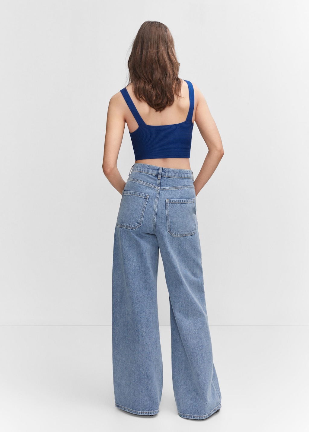 Pantalon palazzo blanco mango new arrivals