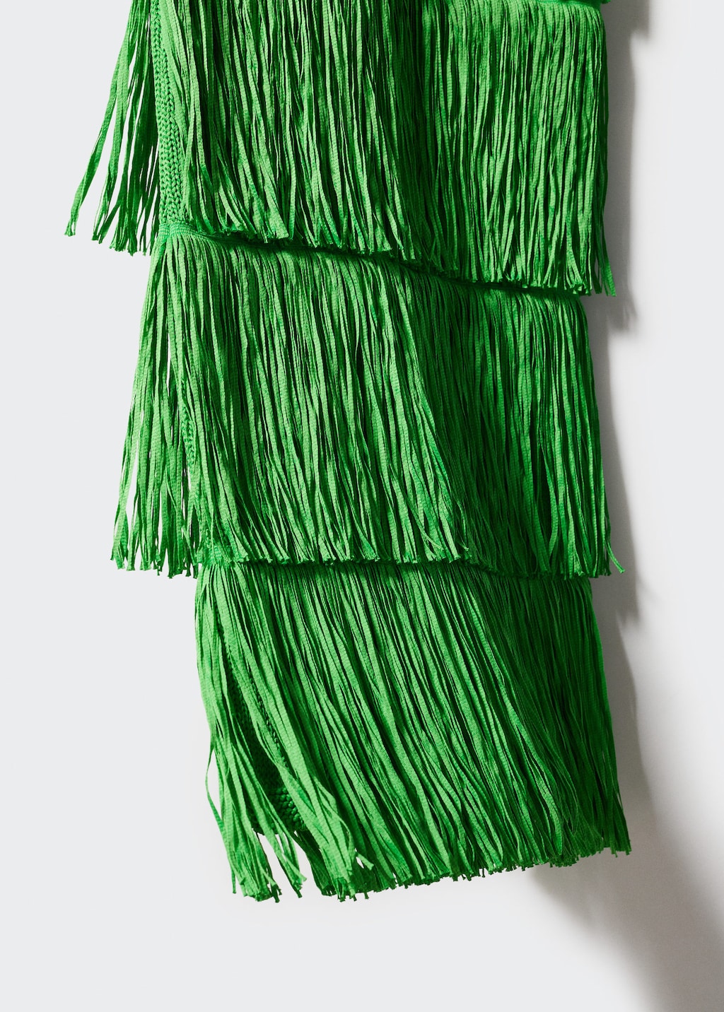 Mango green fringe dress 2025