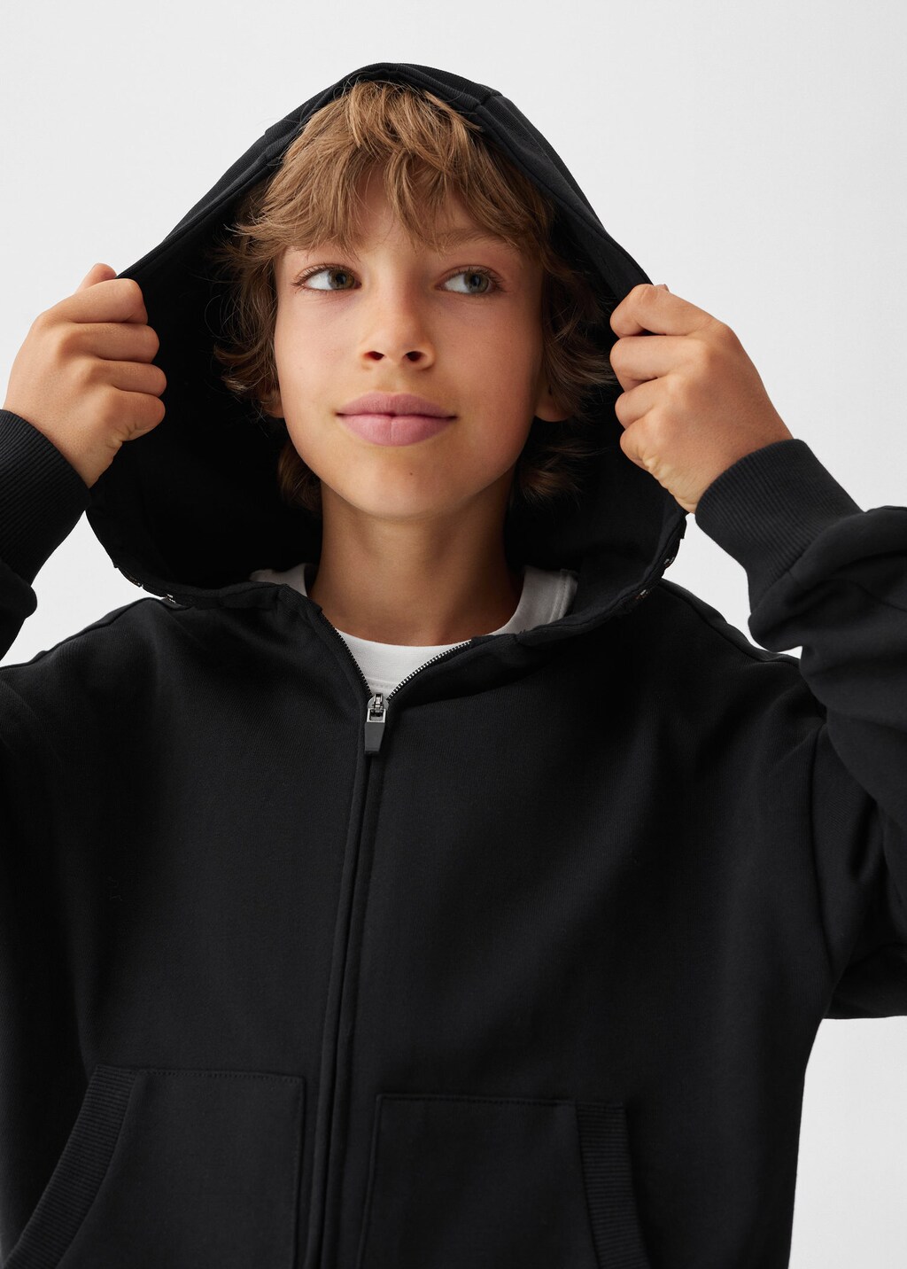 Mango black hoodie sale