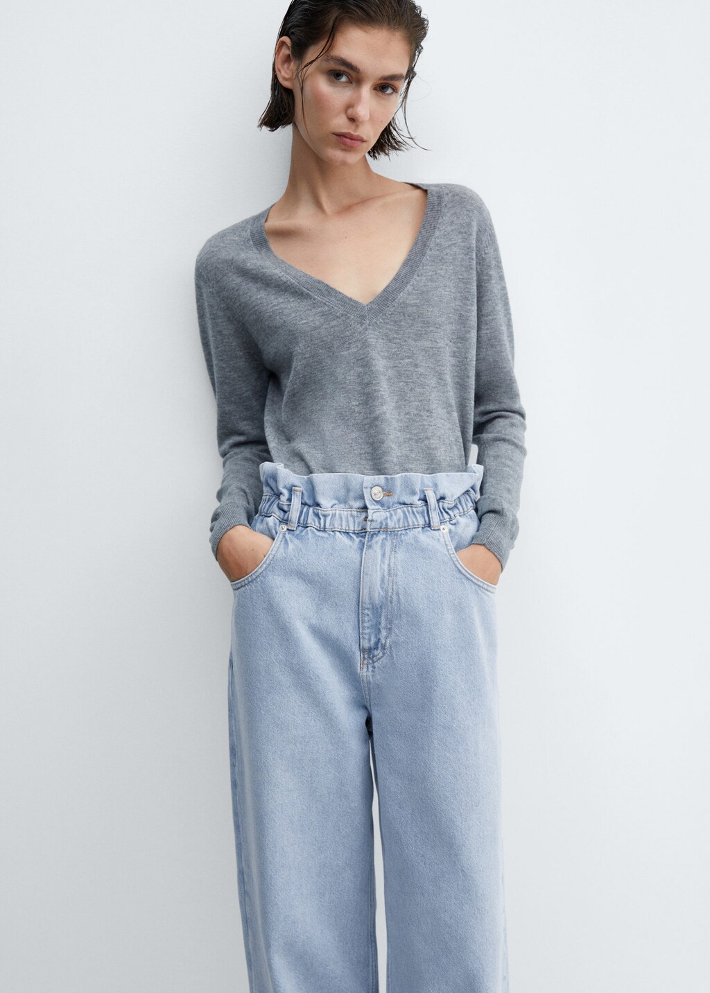 Pantalones slouchy mango new arrivals