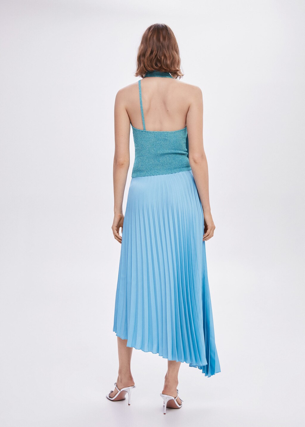 Mango pleated skirt dress cheap