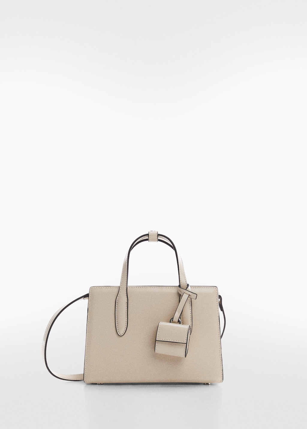 Mango saffiano mini shop shopper bag