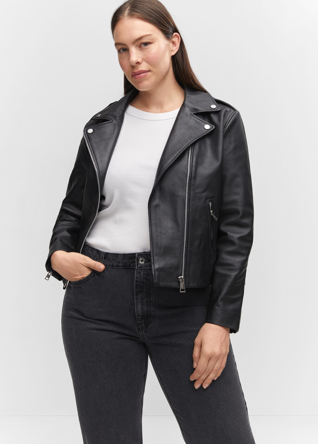 Mango biker jeans sale