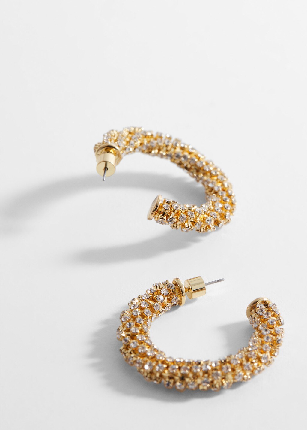 Mango pearl hoop earrings sale